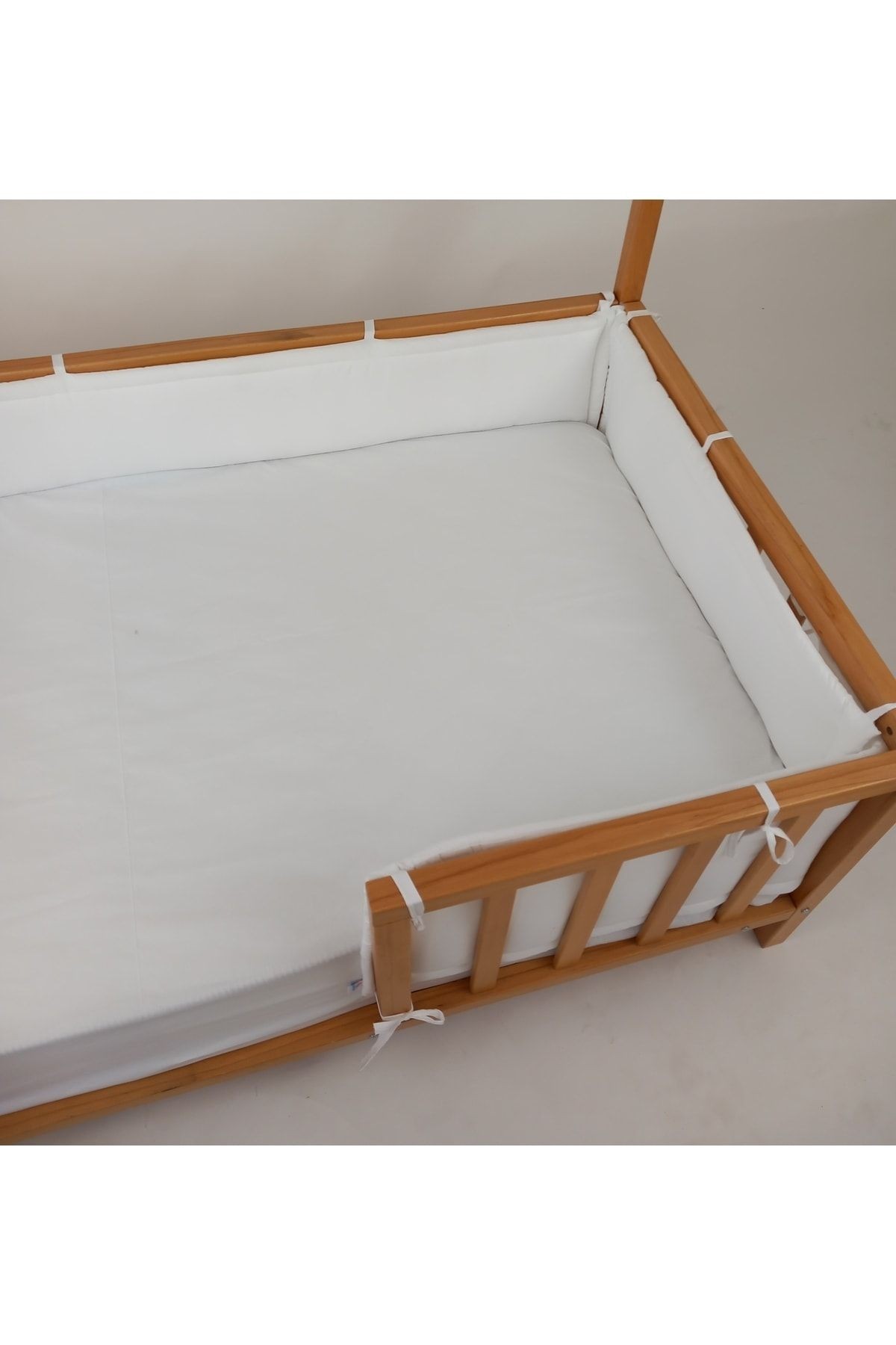 100x200 Cm Montessori Yataklar Için Yan Koruma Seti Beyaz