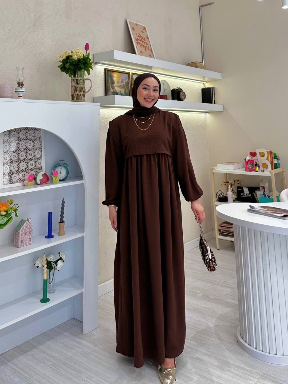 Lucia Tesettür Uzun Elbise TNS-4447