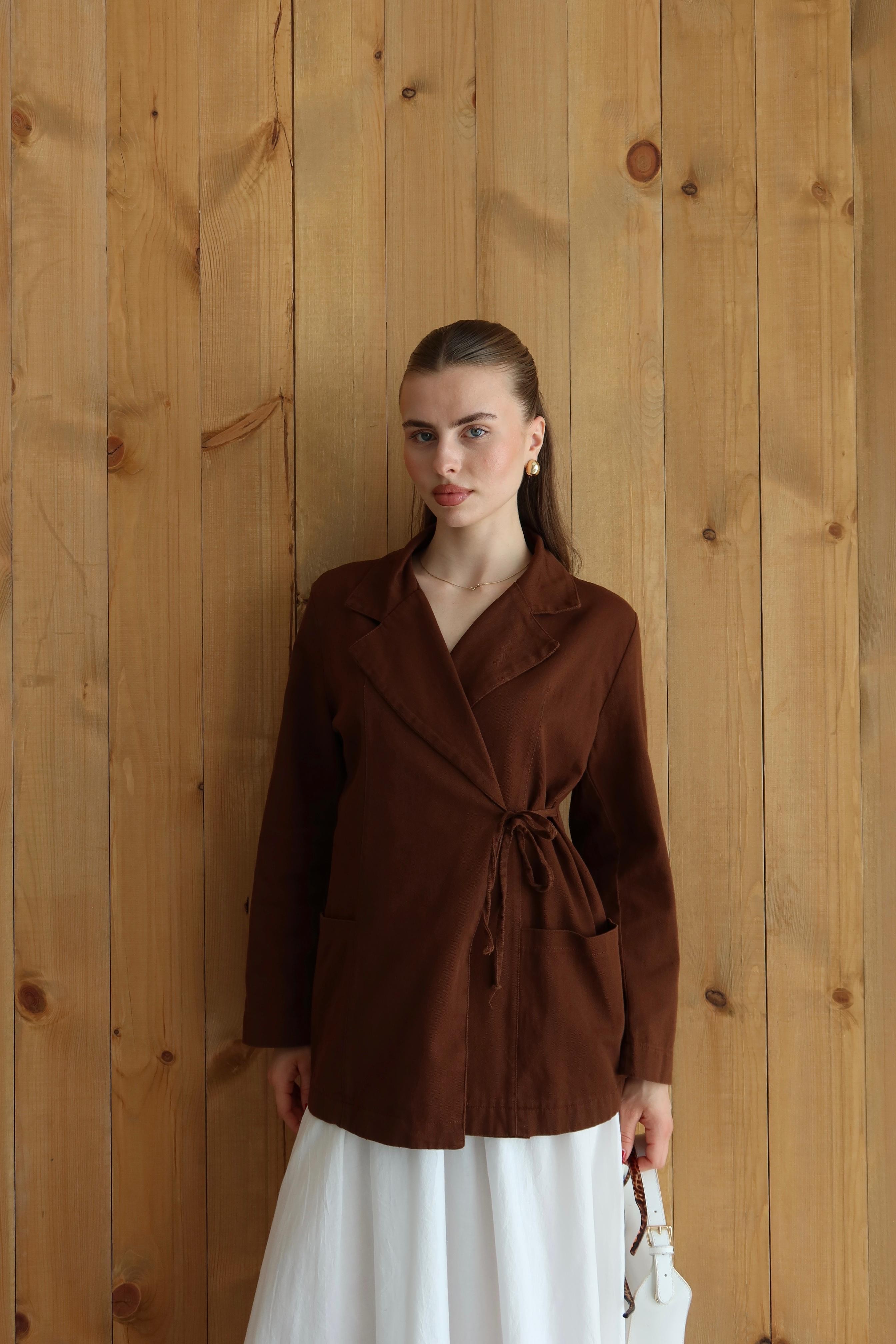 Zemura Düğüm Detay Gabardin Ceket TNS-4331