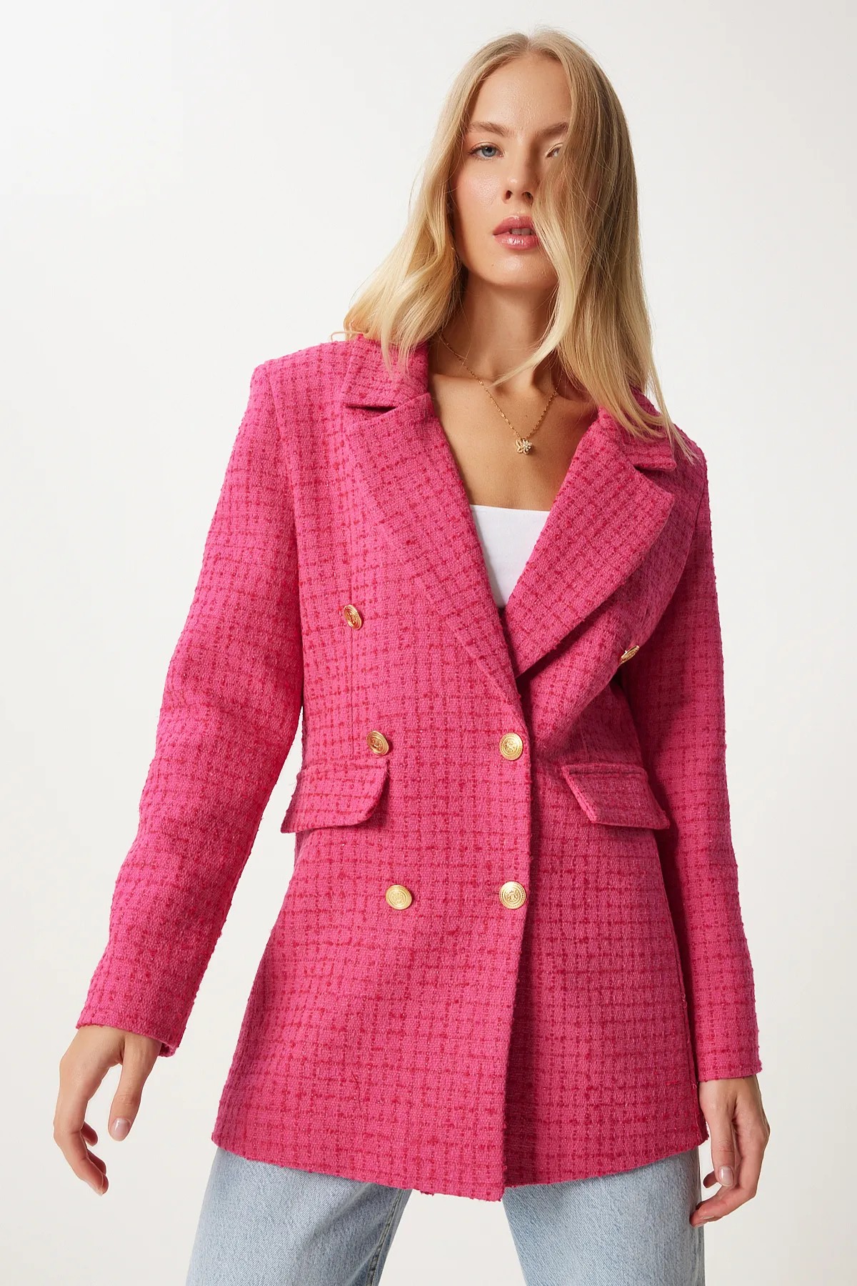 Zeri Düğme Detay Blazer Ceket TNS-4252