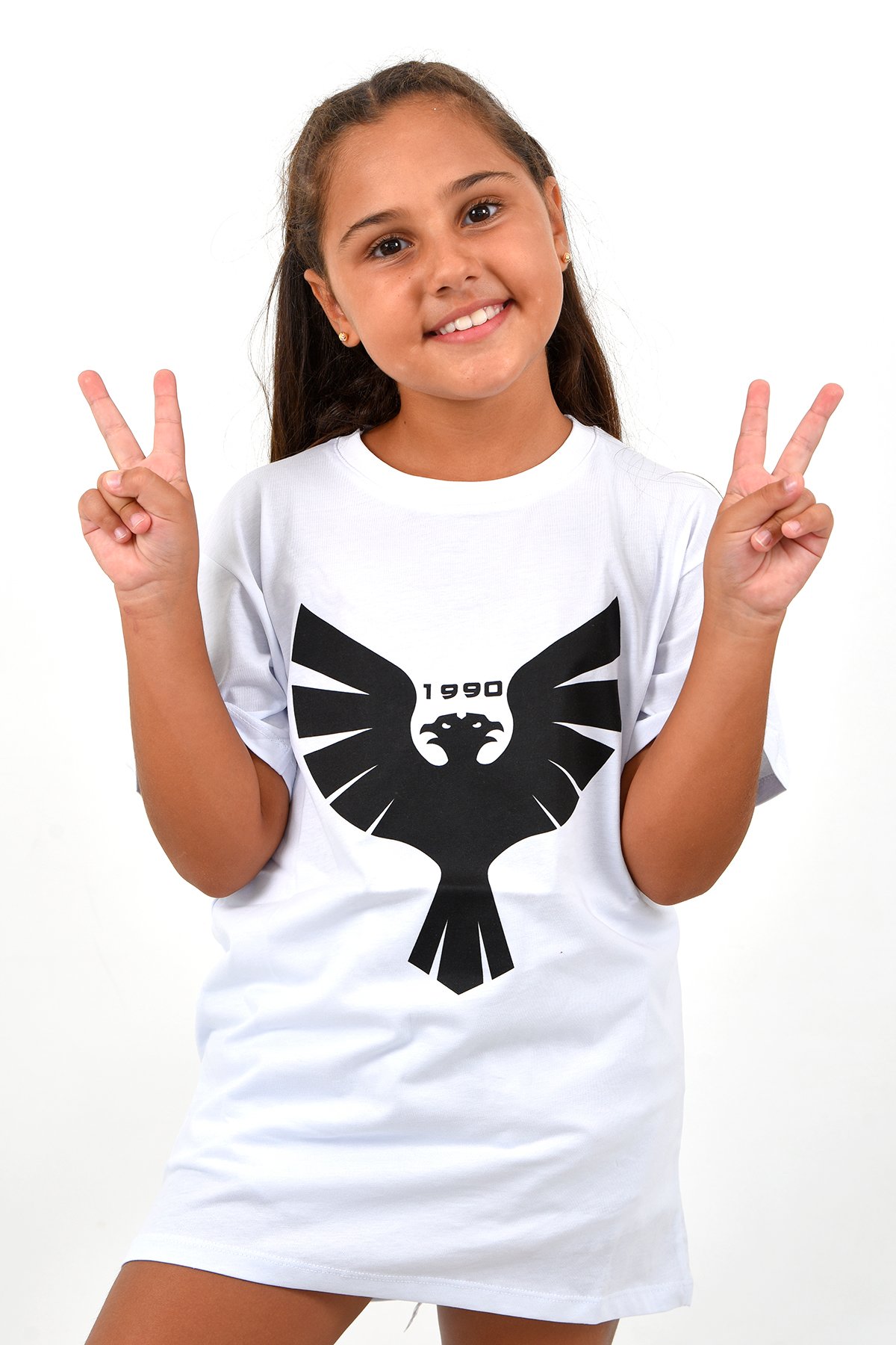 2024-2025 004 ÇOCUK BASIC T-SHIRT ÇİFT BAŞLI KARTAL BASKILI