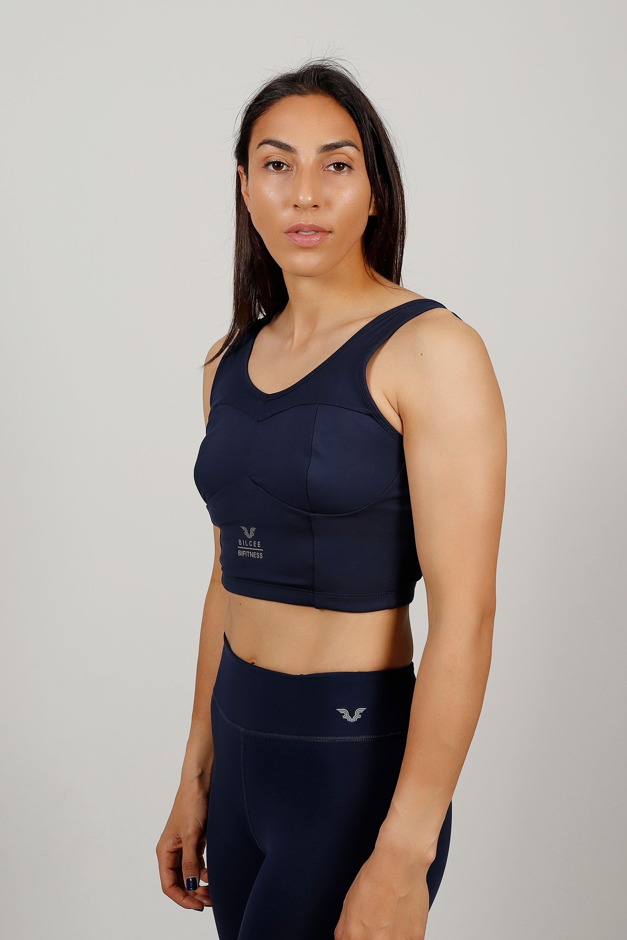 Bilcee Kadın Fitness-Antreman Fashion Sporcu Büstiyer - NAVY