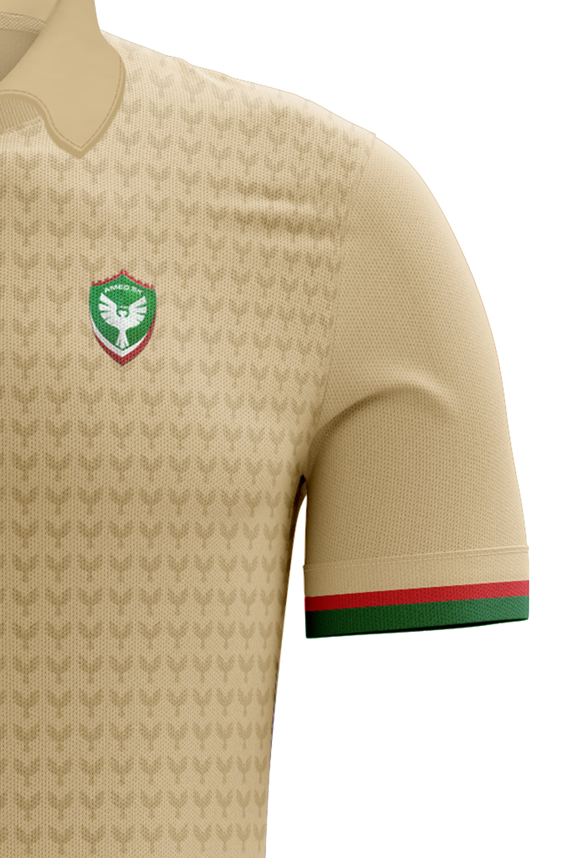 AMEDSPOR ÖNÜ DESENLİ POLO YAKA T-SHİRT