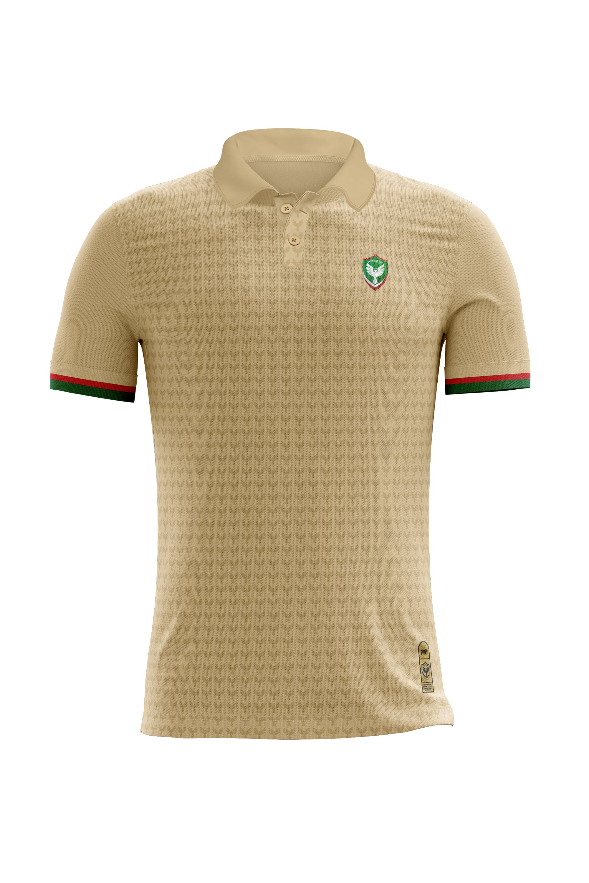 AMEDSPOR ÖNÜ DESENLİ POLO YAKA T-SHİRT