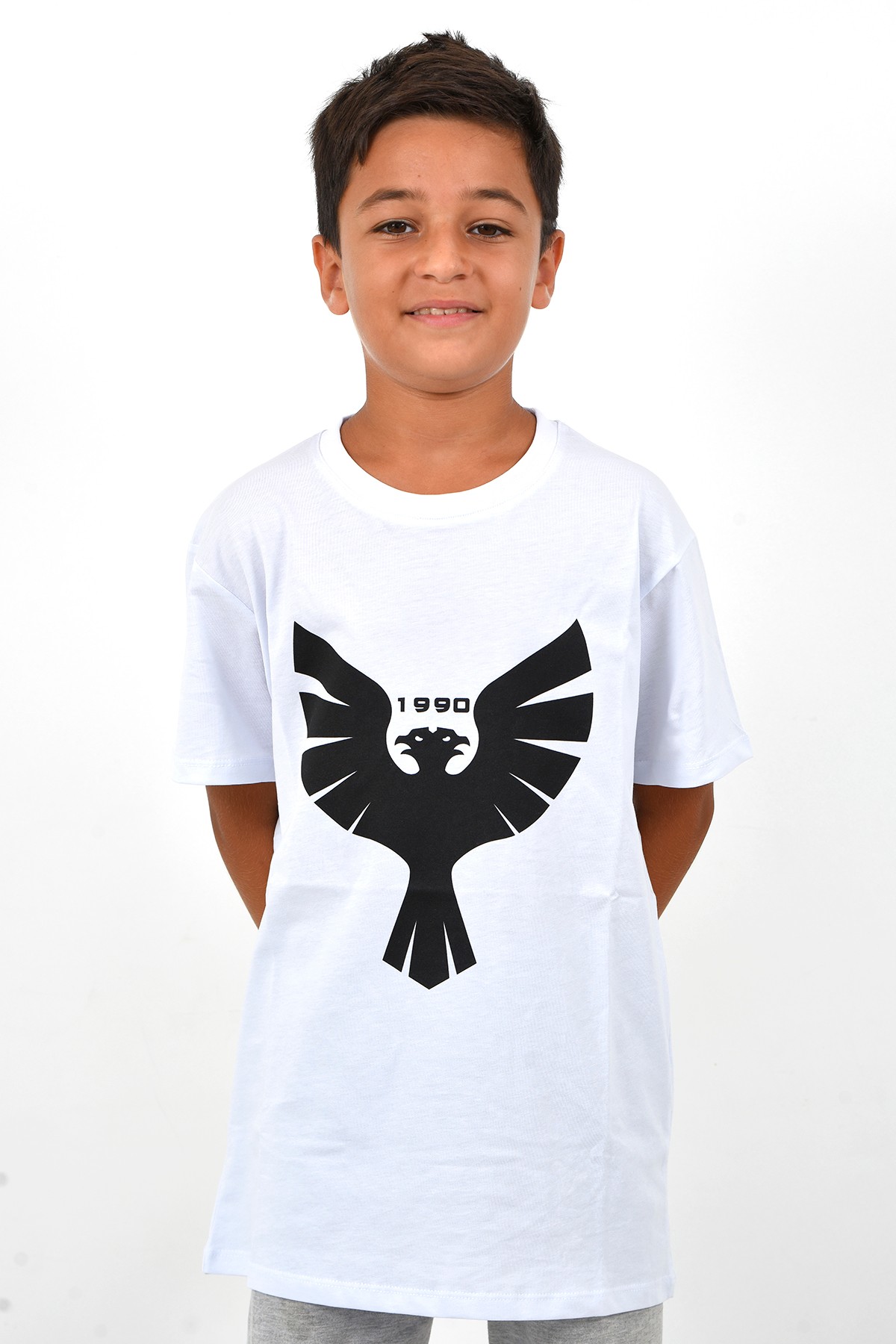 2024-2025 004 ÇOCUK BASIC T-SHIRT ÇİFT BAŞLI KARTAL BASKILI