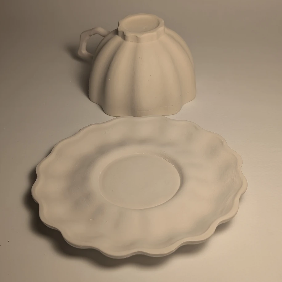 LSET-003 İNGİLİZ FİNCANI KUPA, TABAK VE KULP ALÇI KALIP SETİ