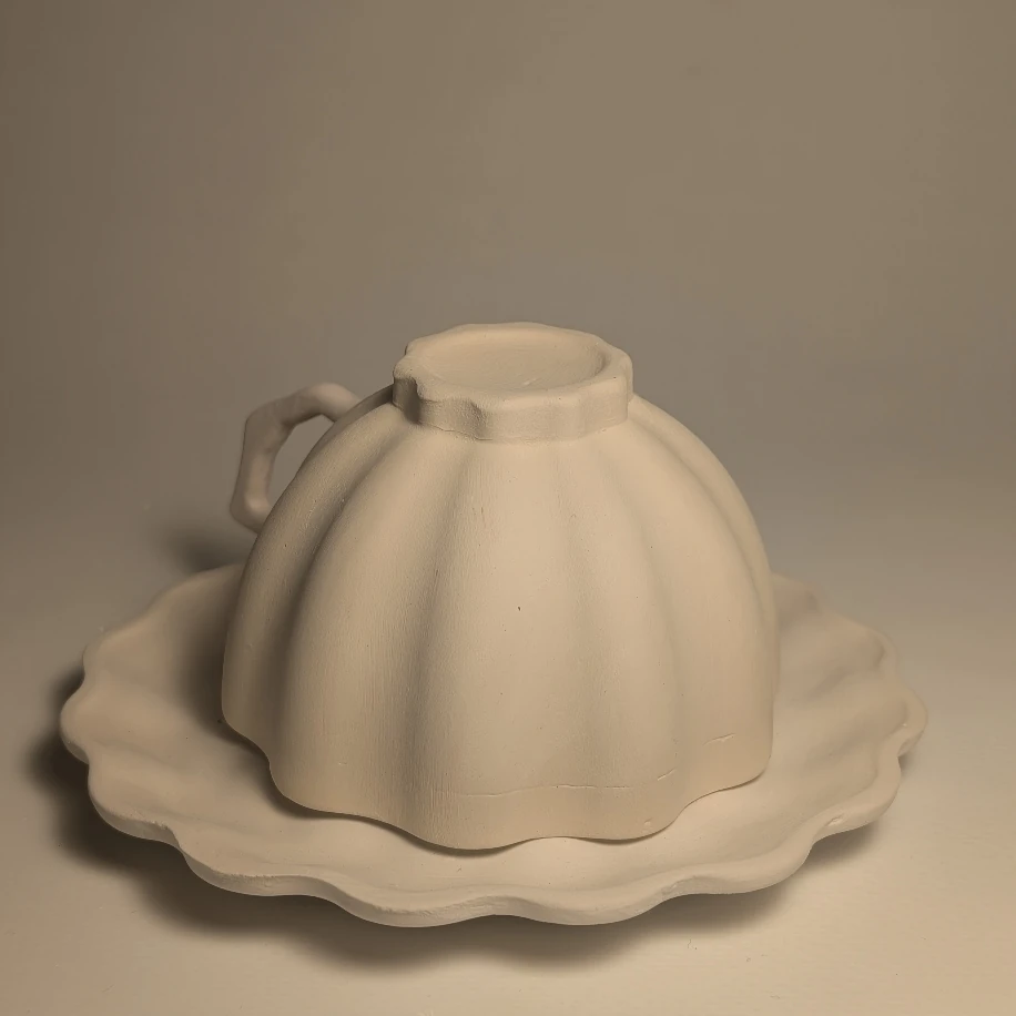 LSET-003 İNGİLİZ FİNCANI KUPA, TABAK VE KULP ALÇI KALIP SETİ