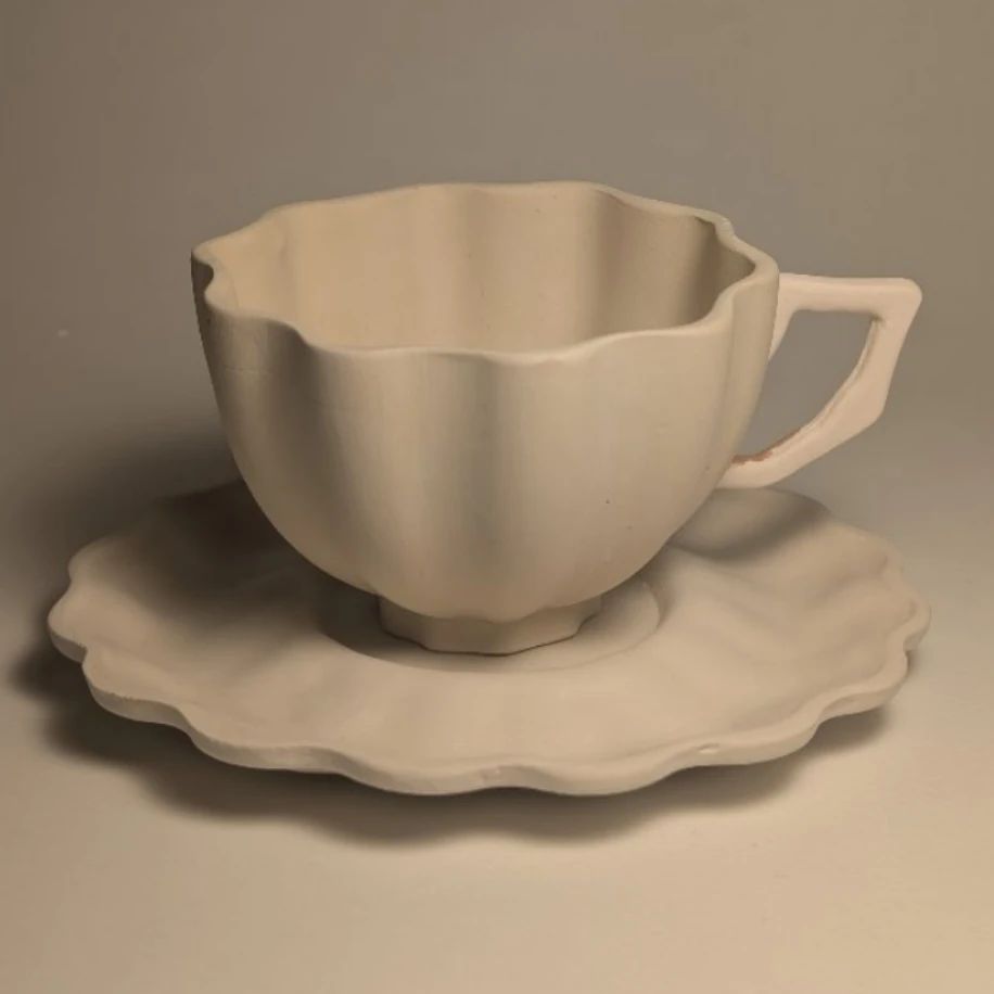 LSET-003 İNGİLİZ FİNCANI KUPA, TABAK VE KULP ALÇI KALIP SETİ