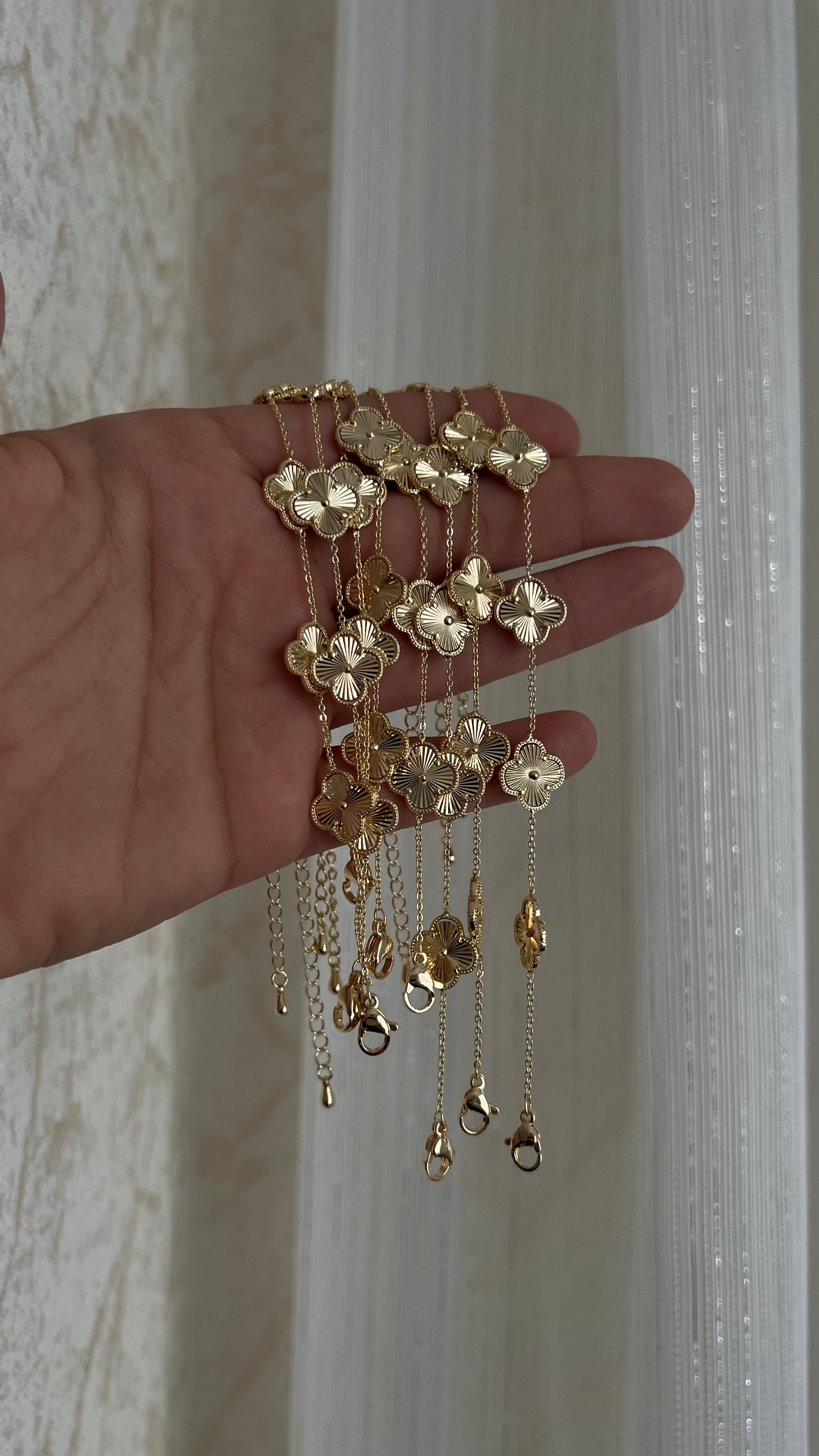 14 K Gold Büyük Yonca Bileklik