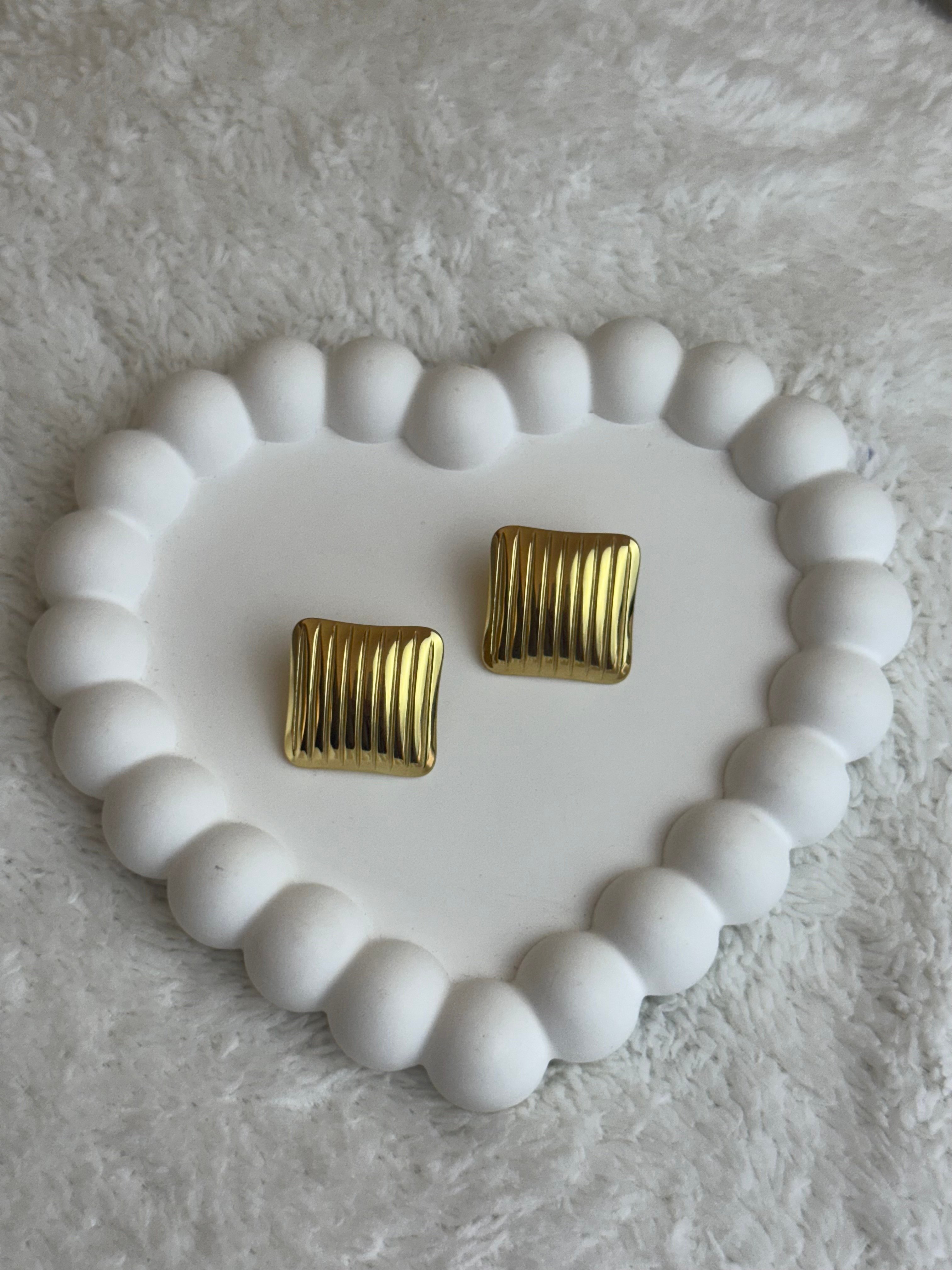Kare Gold Küpe