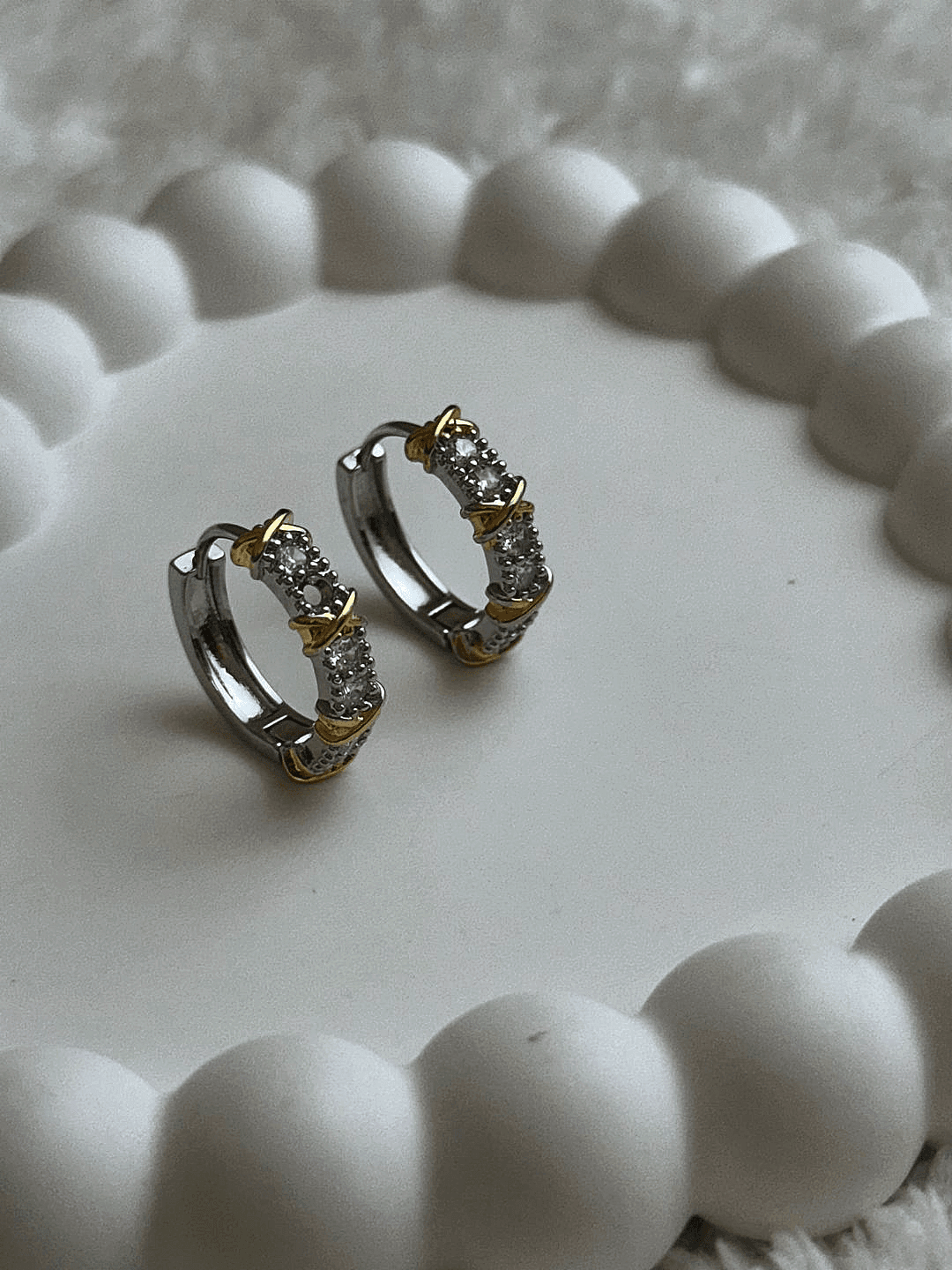 Gold Sılver Küpe