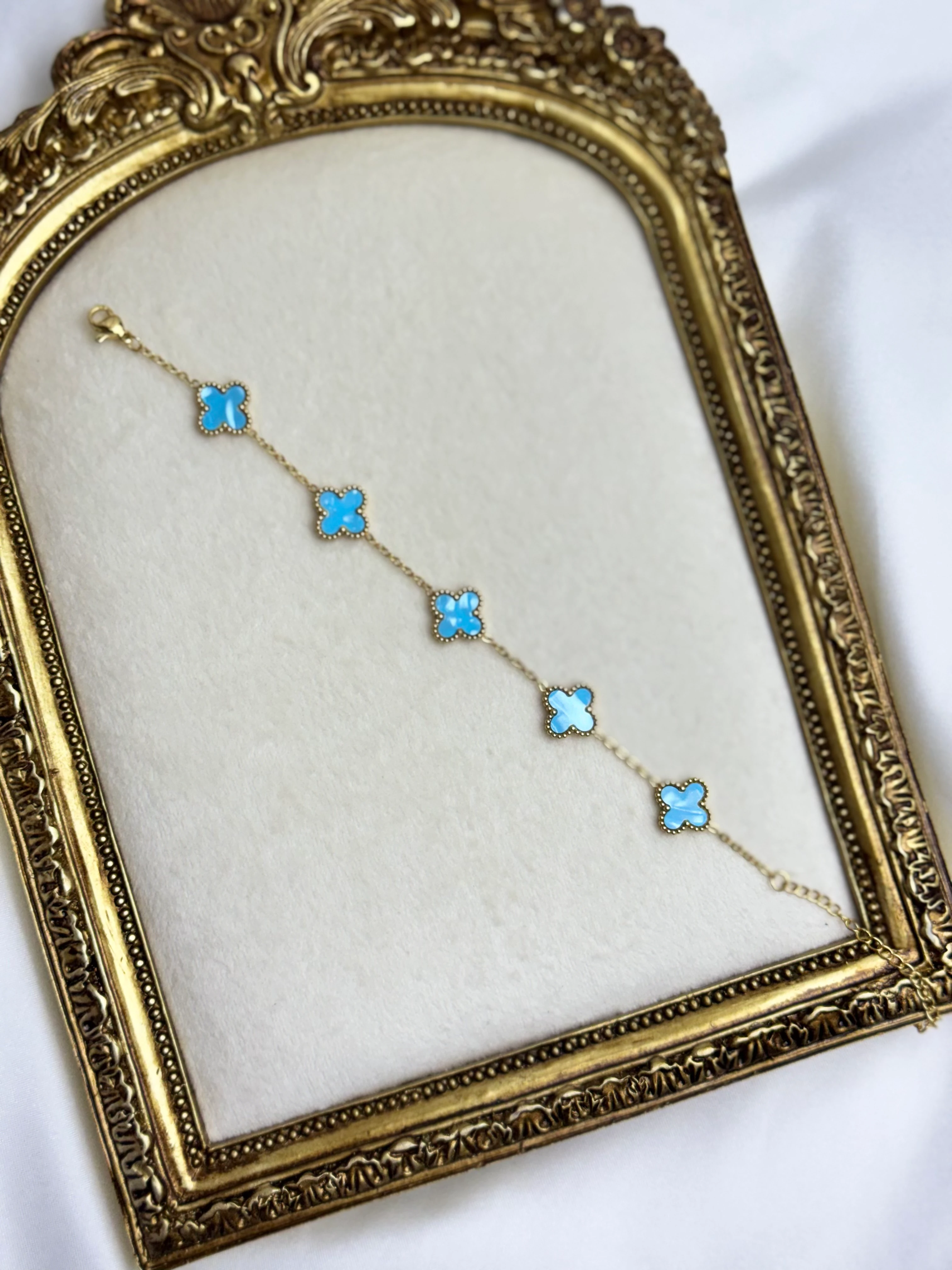 Turkuaz Yonca Bileklik