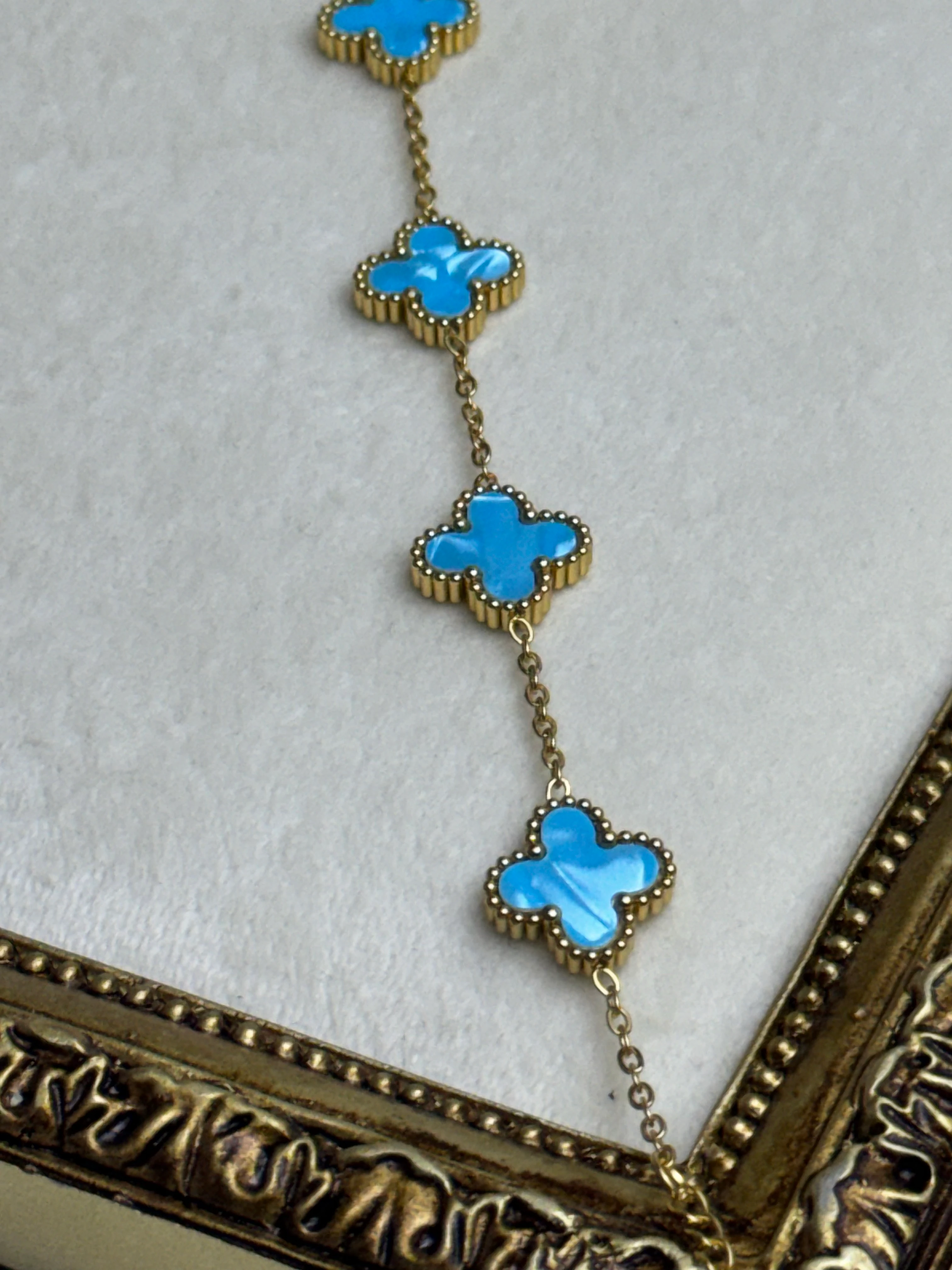 Turkuaz Yonca Bileklik