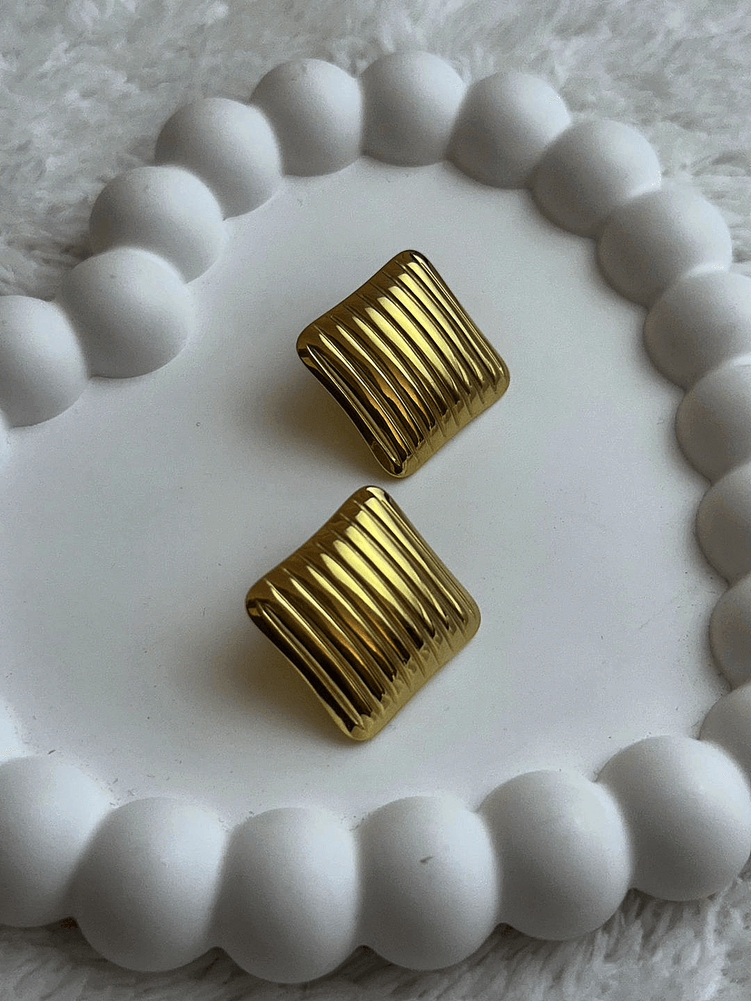Kare Gold Küpe