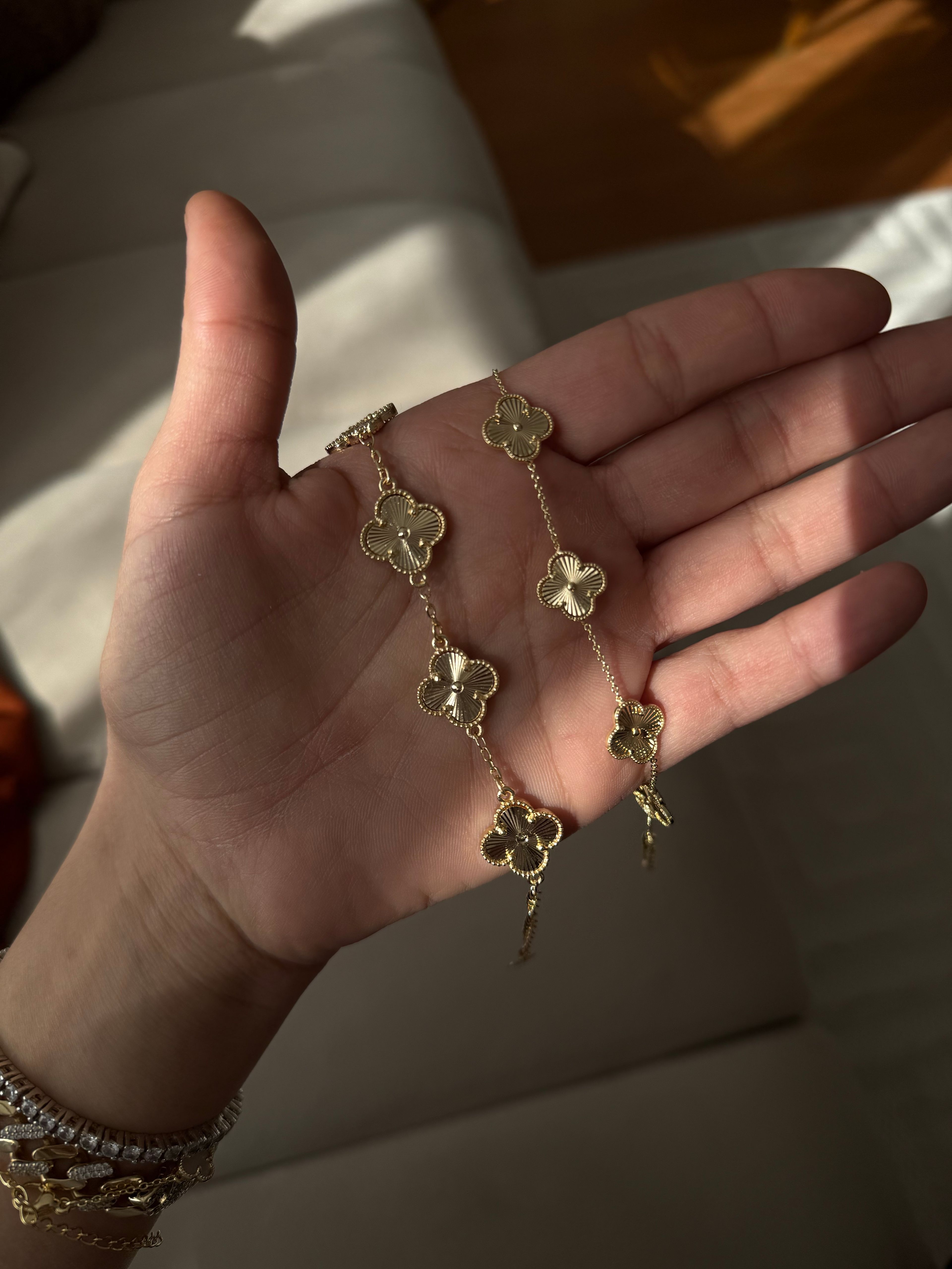 14 K Gold Büyük Yonca Bileklik