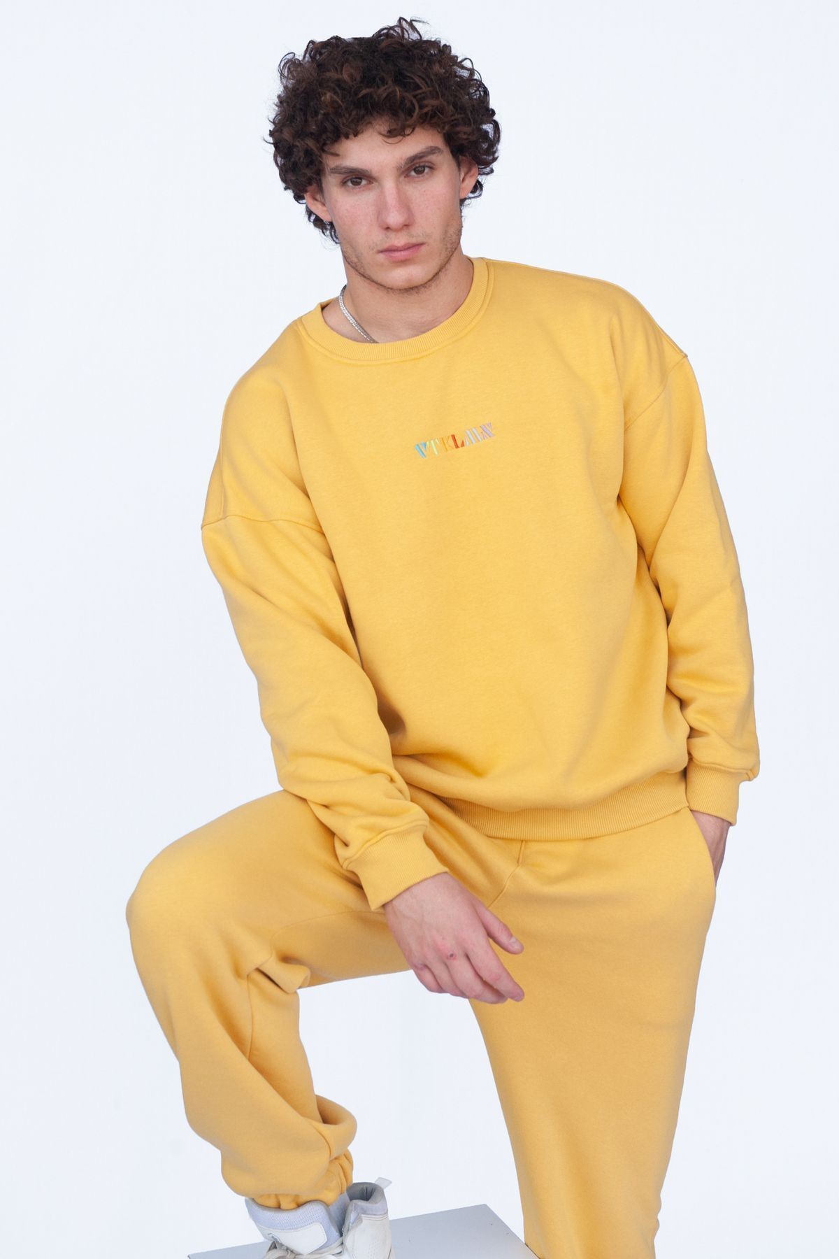 Unisex Oversize Sweatshirt - Sarı