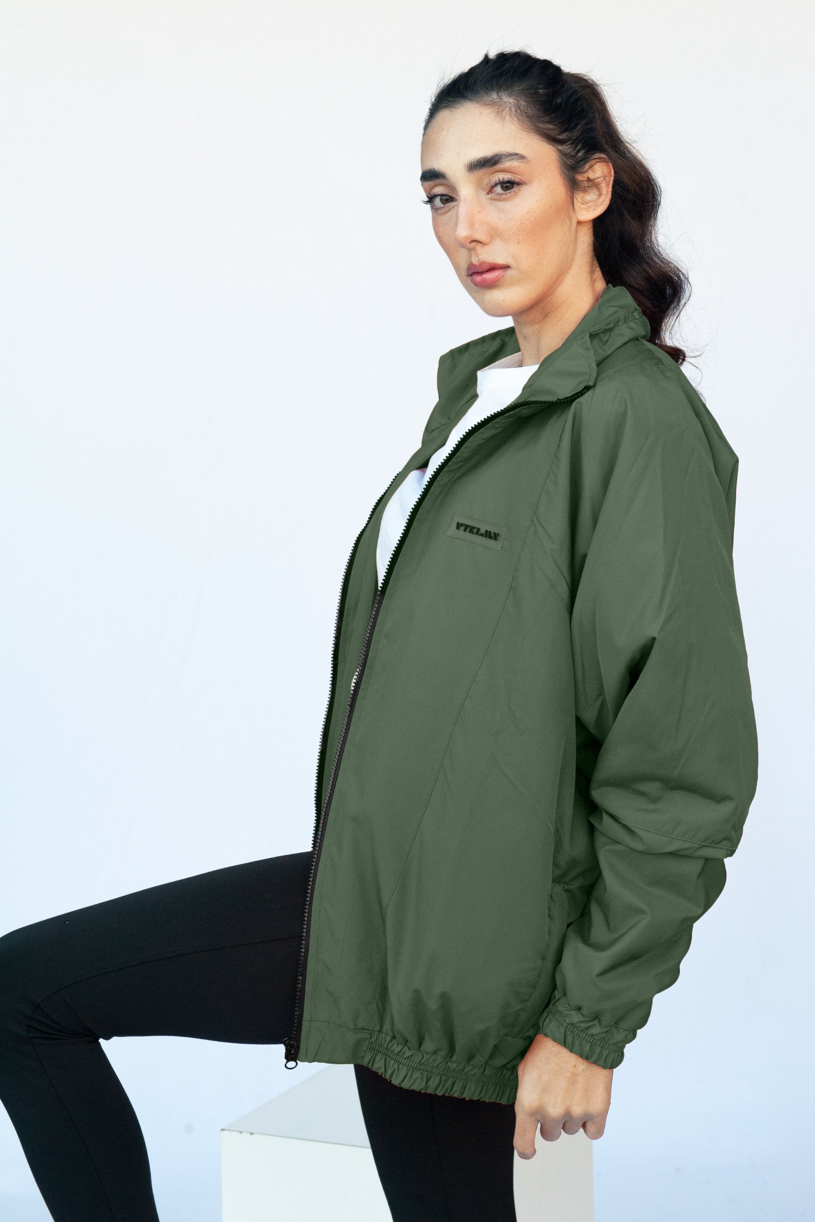 Unisex Bomber Ceket - Haki