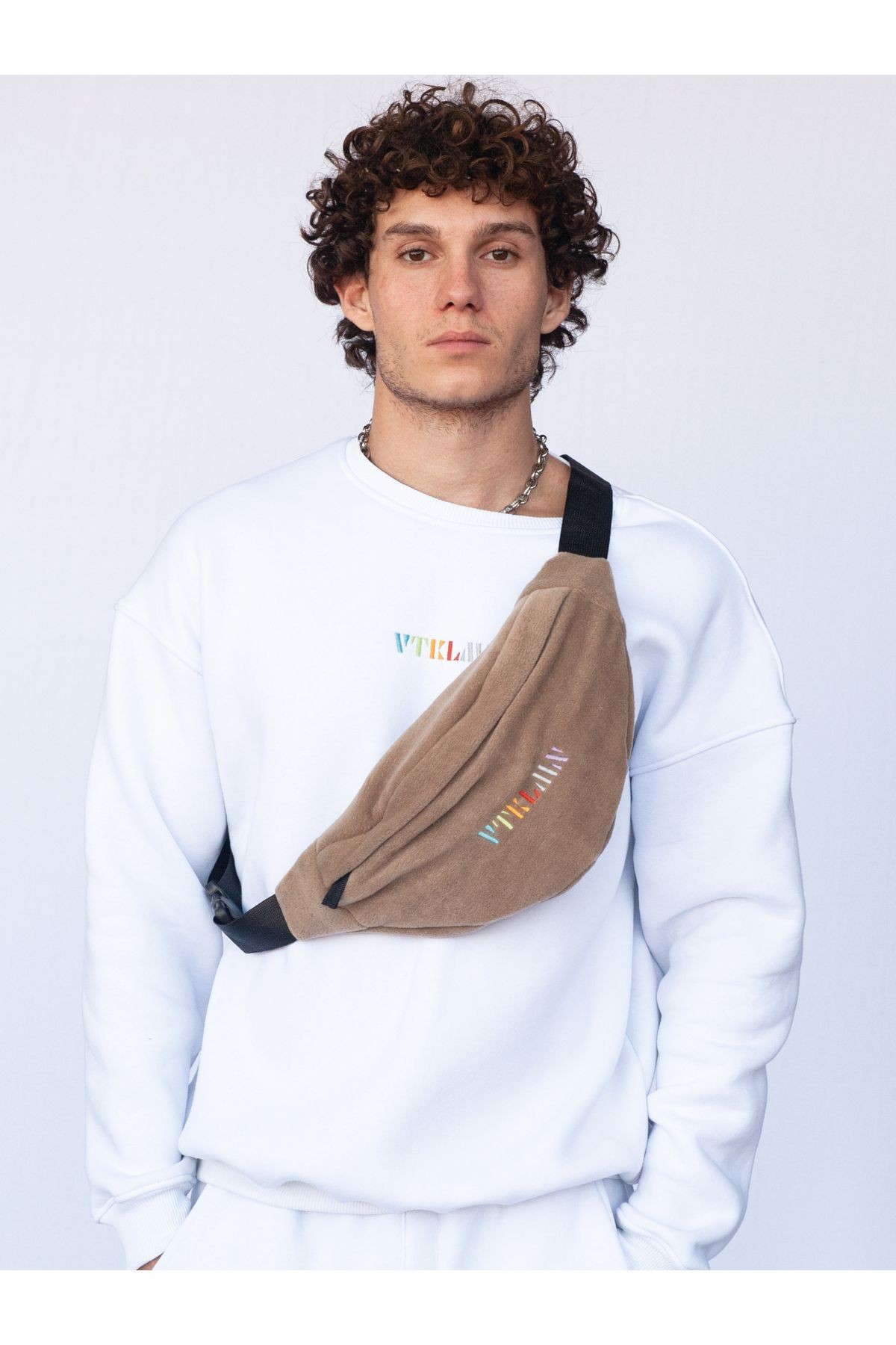 Unisex Polar Omuz Ve Bel Çantası - KAHVE