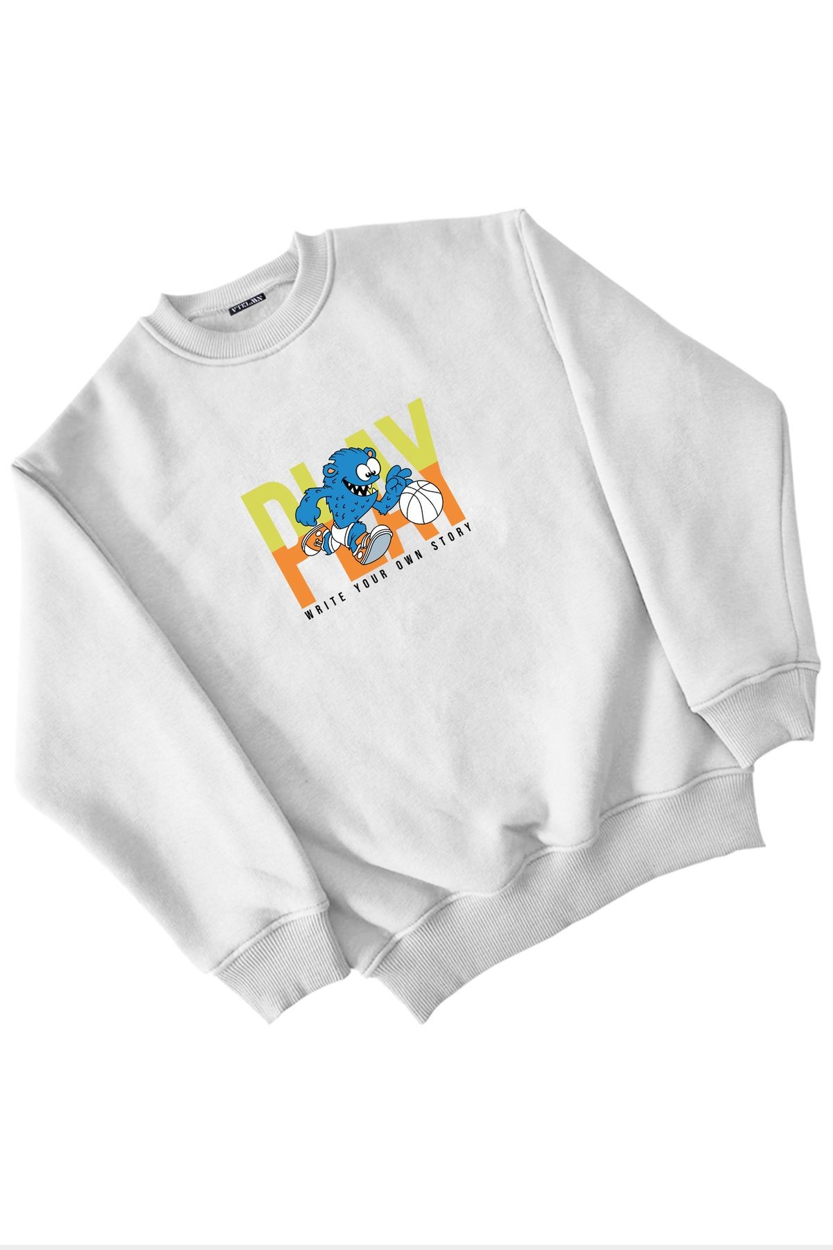 Play Baskılı Kız Erkek Çocuk Sweatshirt
