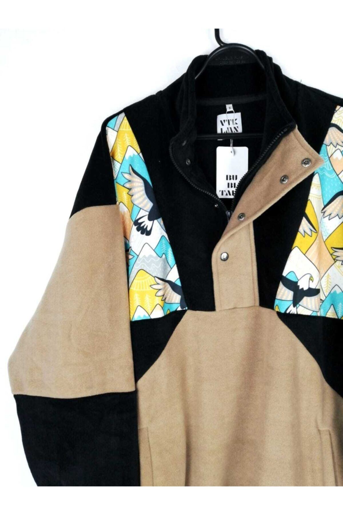 Kadın Erkek Yarım Fermuarlı Polar Sweatshirt