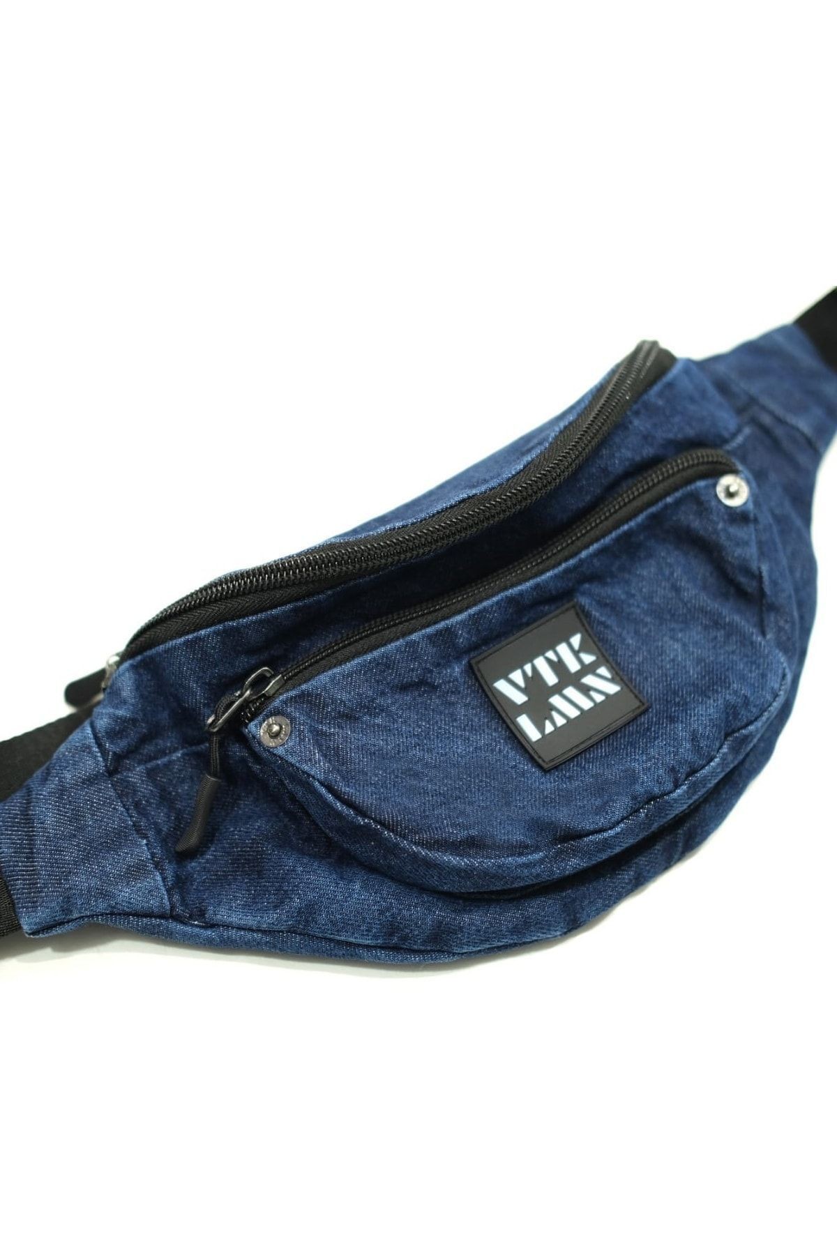 Denim Kot Omuz Ve Bel Çantası - KOYU MAVİ