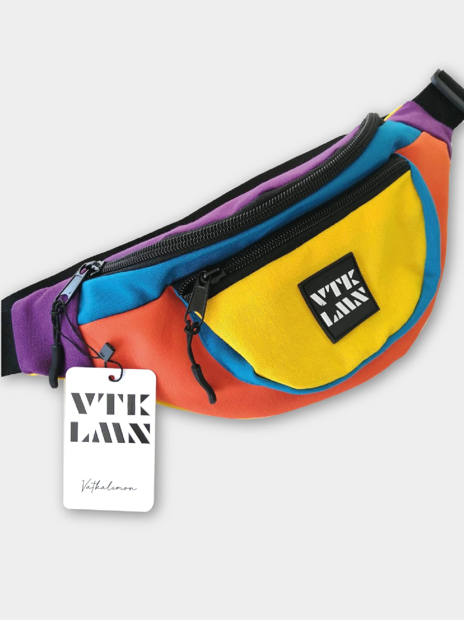 Shoulder and Waist Bag - Yellow Orange Blue 