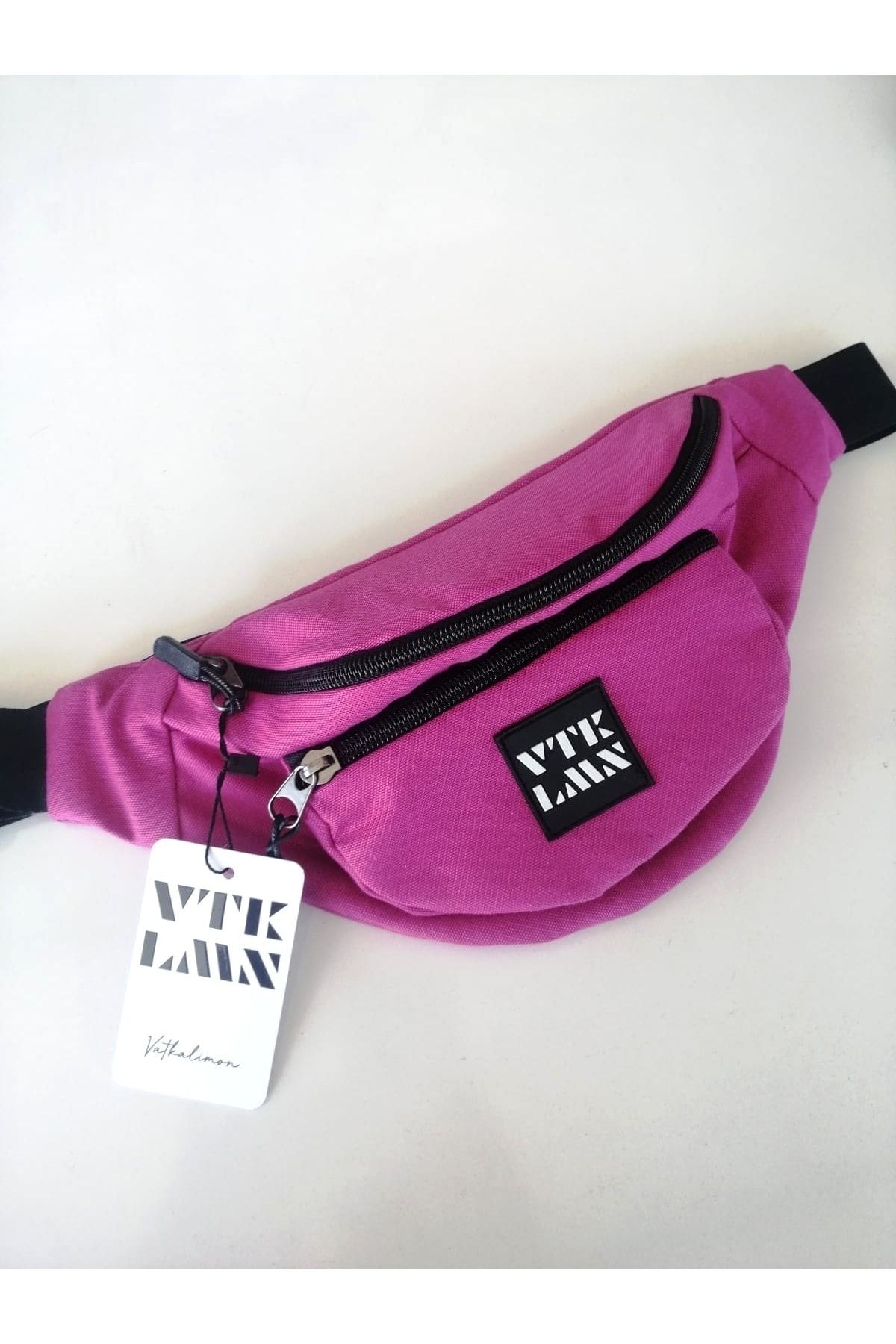 Unisex Omuz ve Bel Çantası - Fuşya