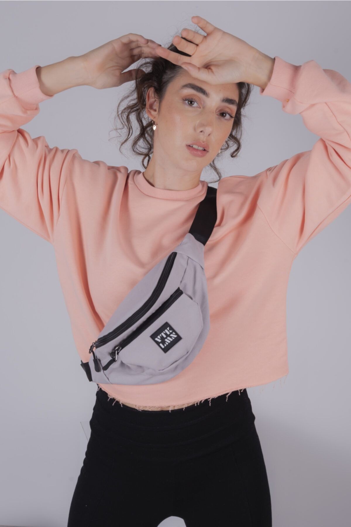 Unisex Omuz ve Bel Çantası - Gri