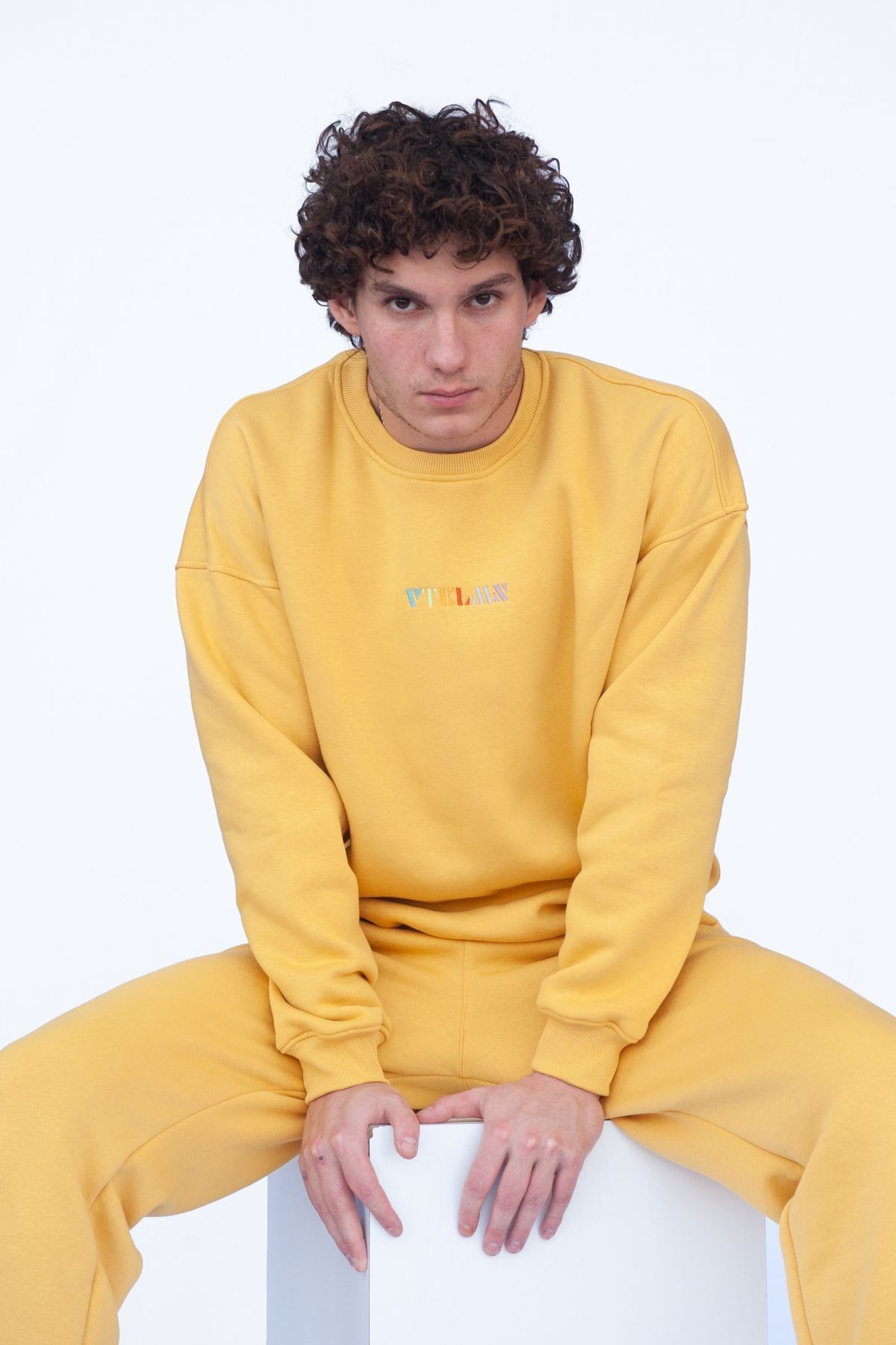 Unisex Oversize Sweatshirt - Sarı