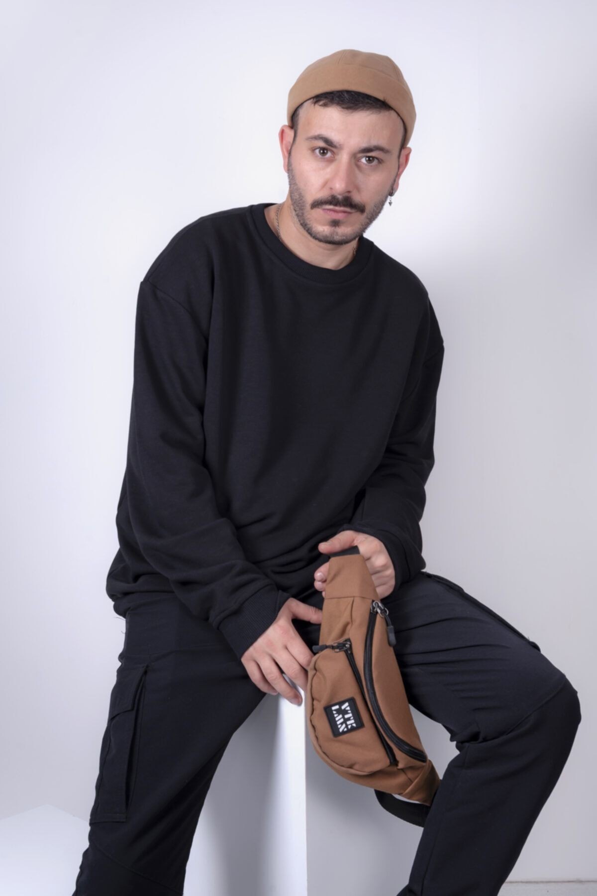 Unisex Omuz ve Bel Çantası - Kahverengi