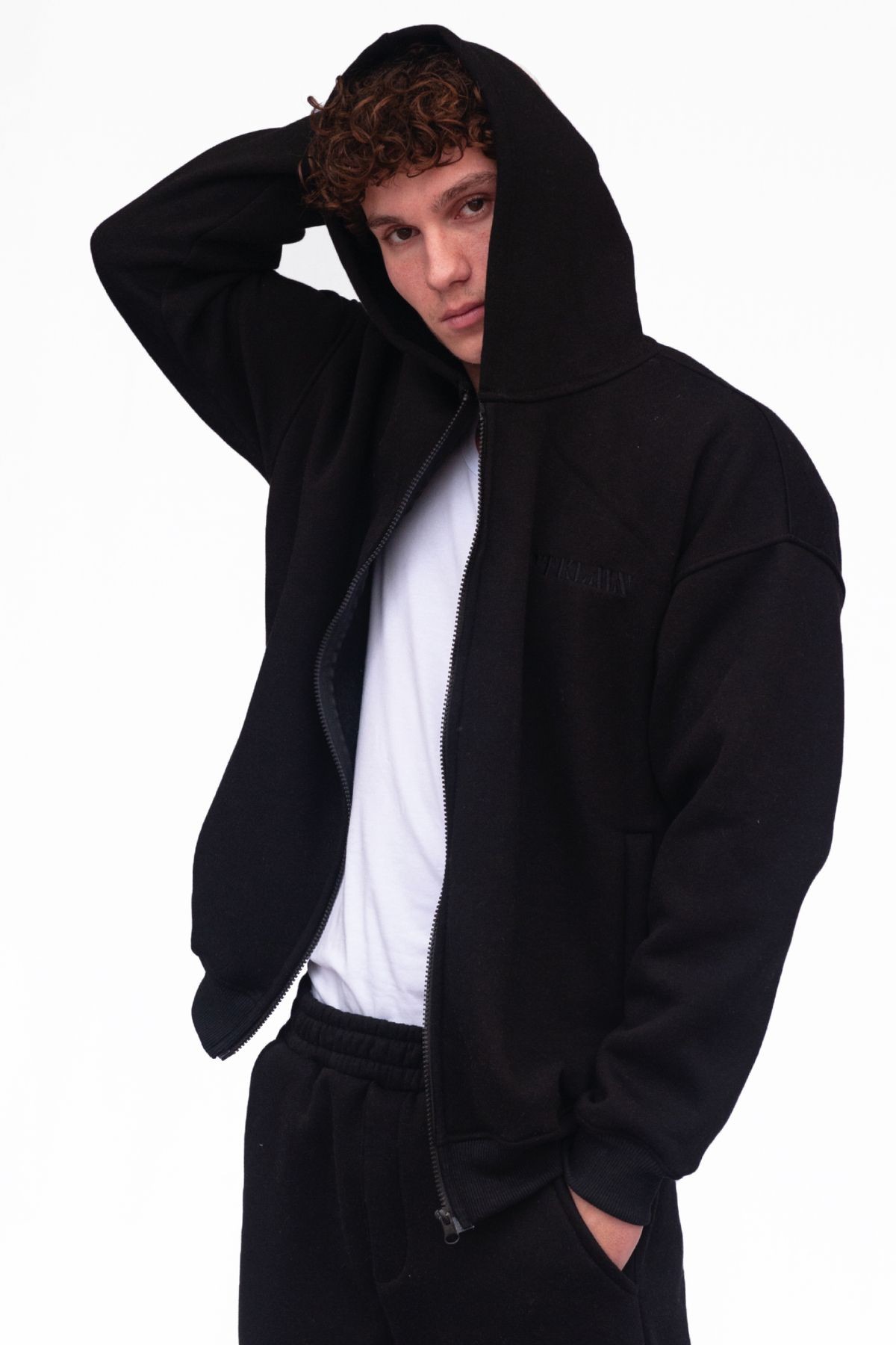 2'li Fermuarlı Kapüşonlu İçi Polarlı Sweatshirt