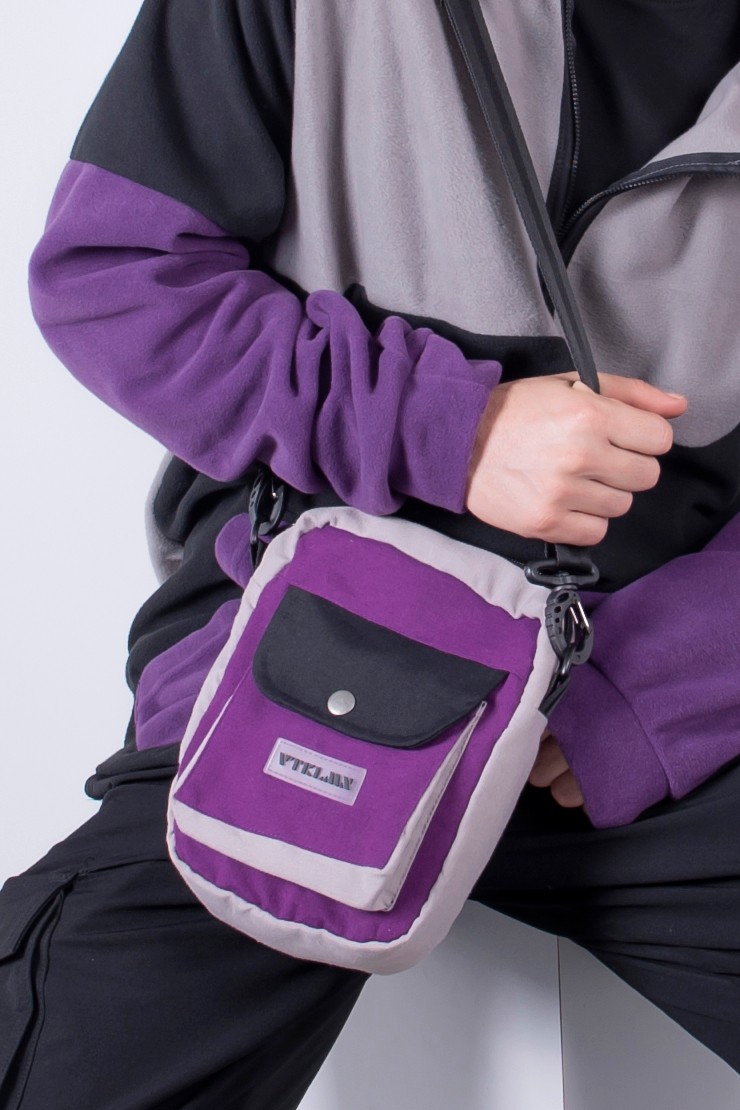 Shoulder bag - Purple Black Gray