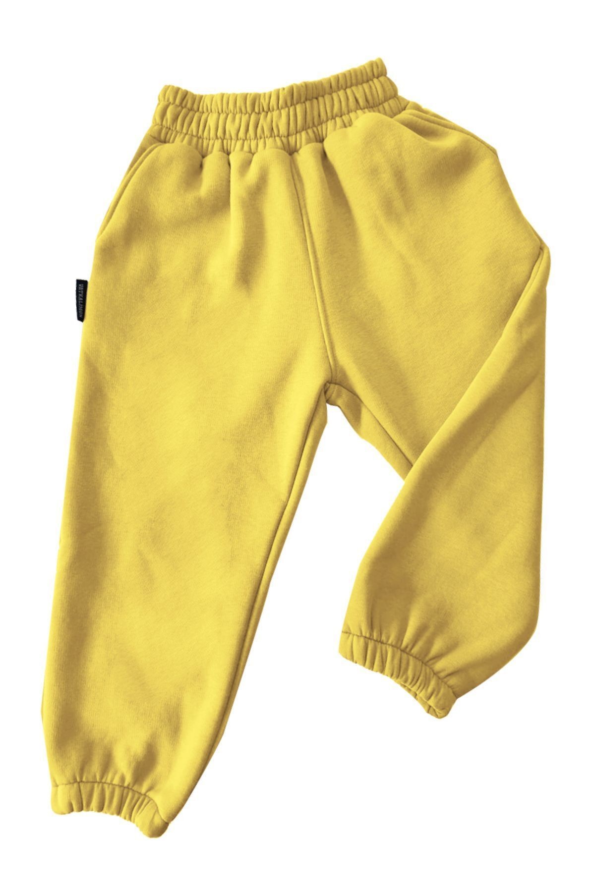 Erkek / Kız Çocuk Cepli Eşofman Altı - Yellow