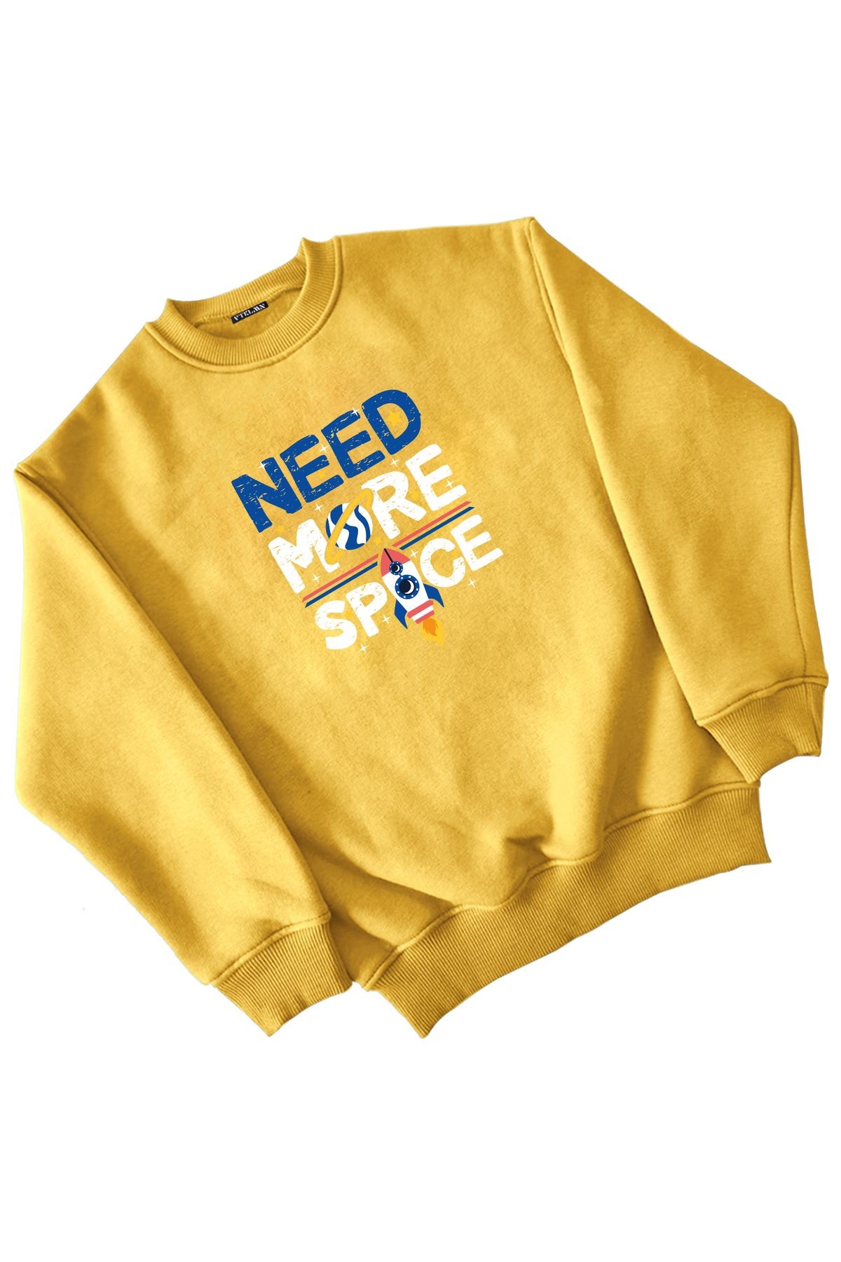 Need More Space Uzay Baskılı Kız Erkek Çocuk Sweatshirt