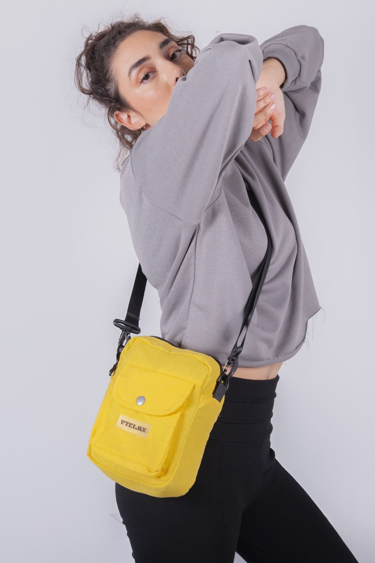 Askılı Omuz Çantası - Yellow