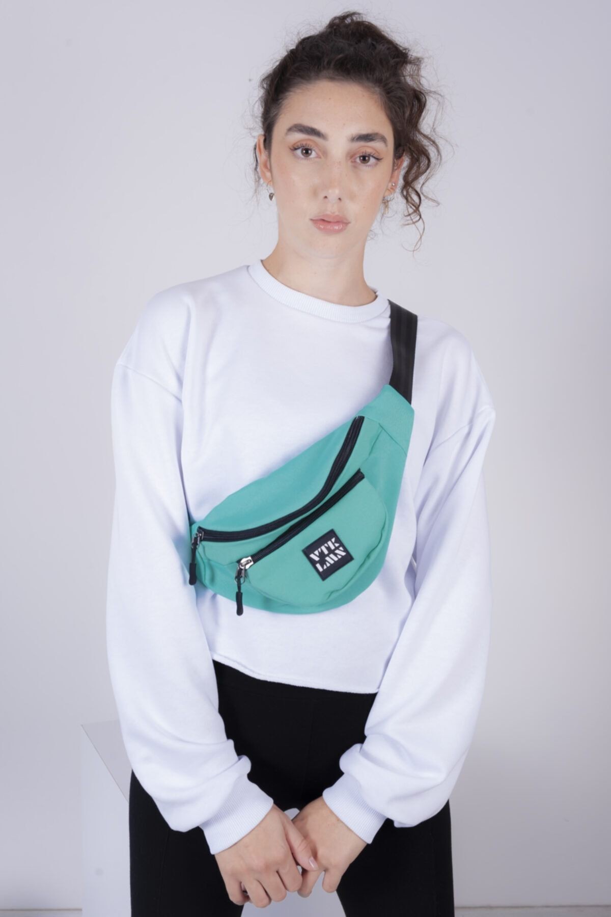 Unisex Omuz ve Bel Çantası - Mint