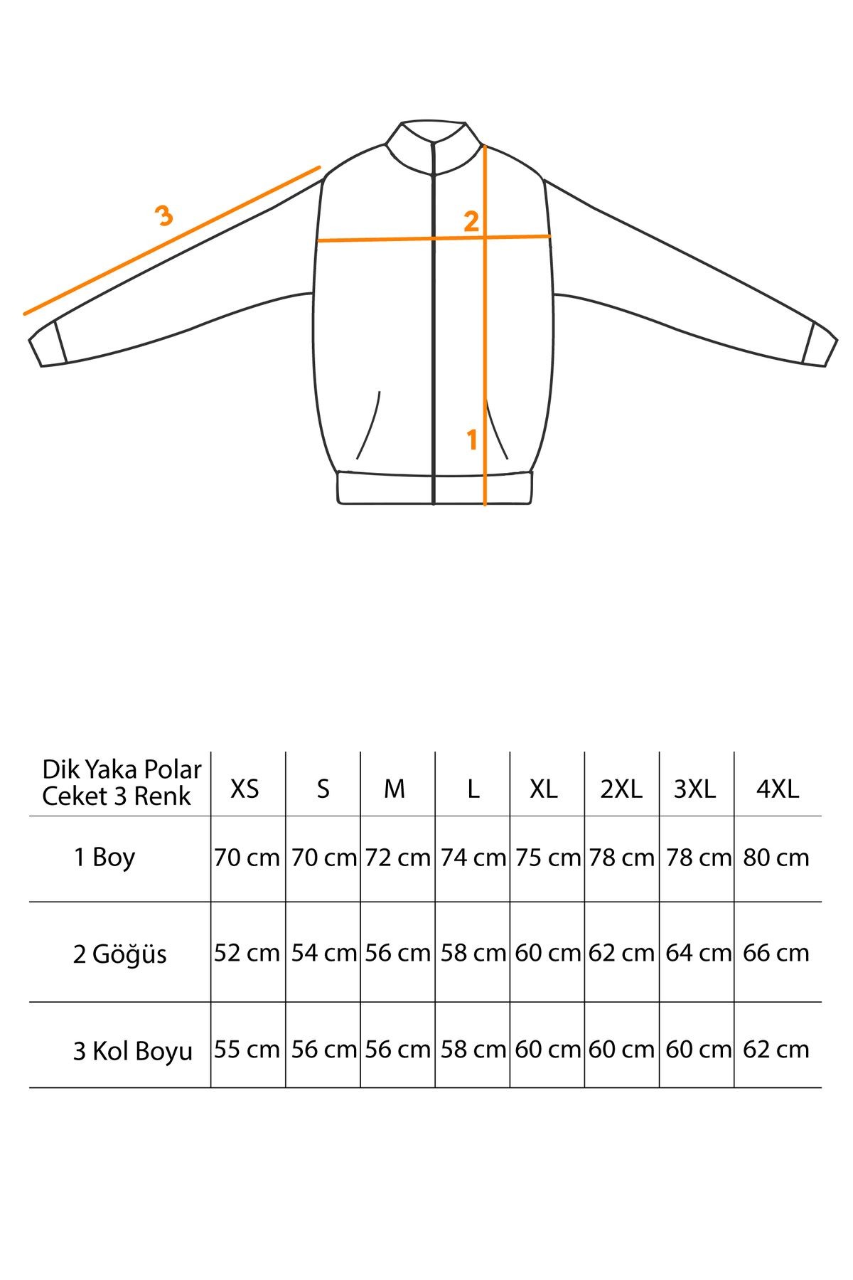 Tam Fermuar Polar