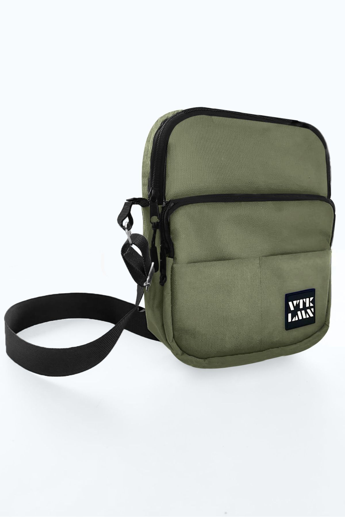 5 Bölmeli Ayarlanabilir Çapraz Askılı Su Geçirmez Omuz Çantası - Dark Green