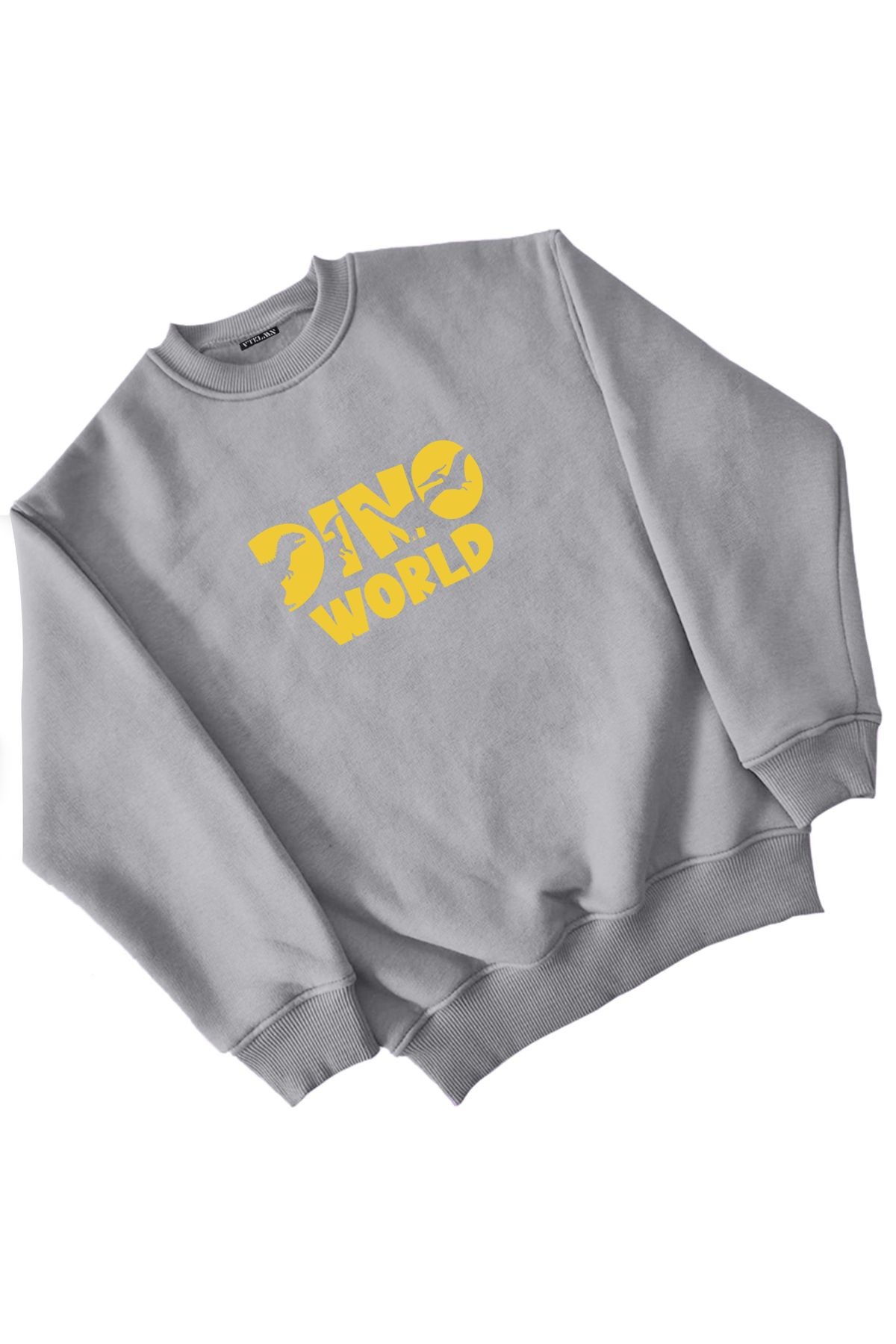 Dino World Baskılı Kız Erkek Çocuk Sweatshirt