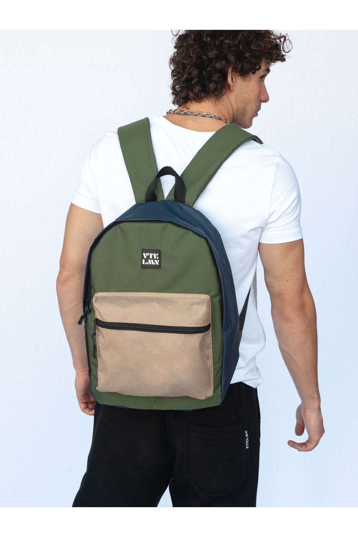 Unisex Okul ve Sırt Çantası - Kahve-Haki-Lacivert