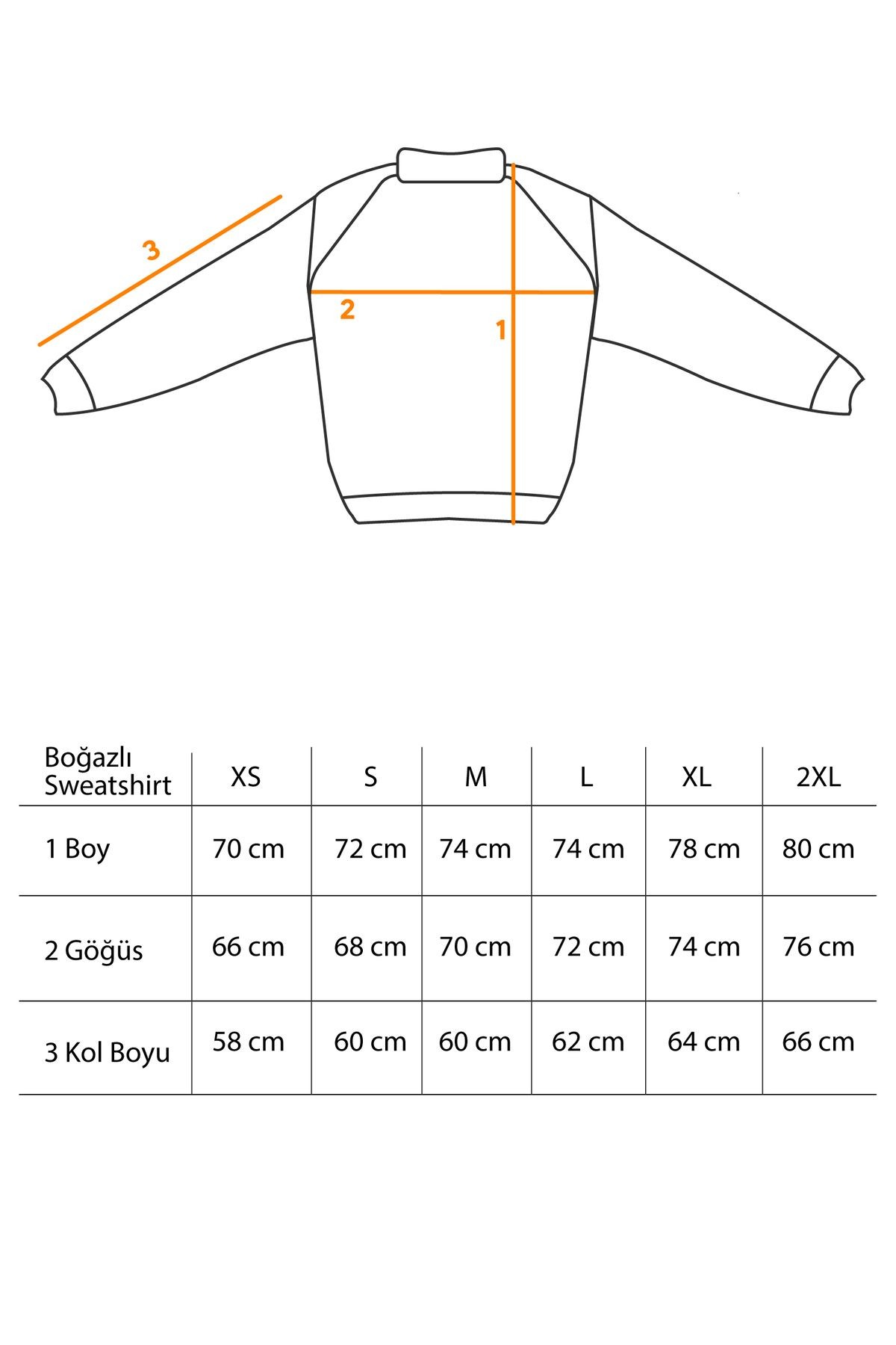 Kadın Erkek Boğazlı Oversize Sweatshirt