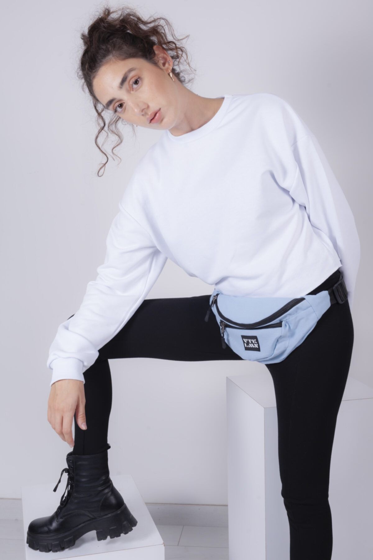 Unisex Omuz ve Bel Çantası - Mavi