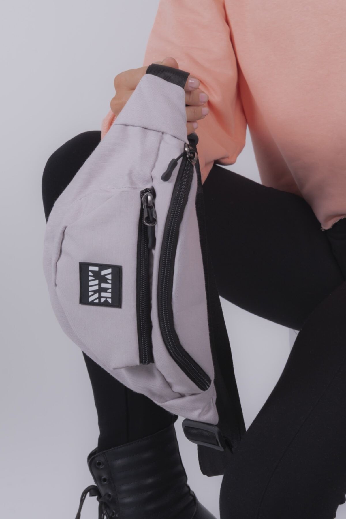 Unisex Omuz ve Bel Çantası - Gri