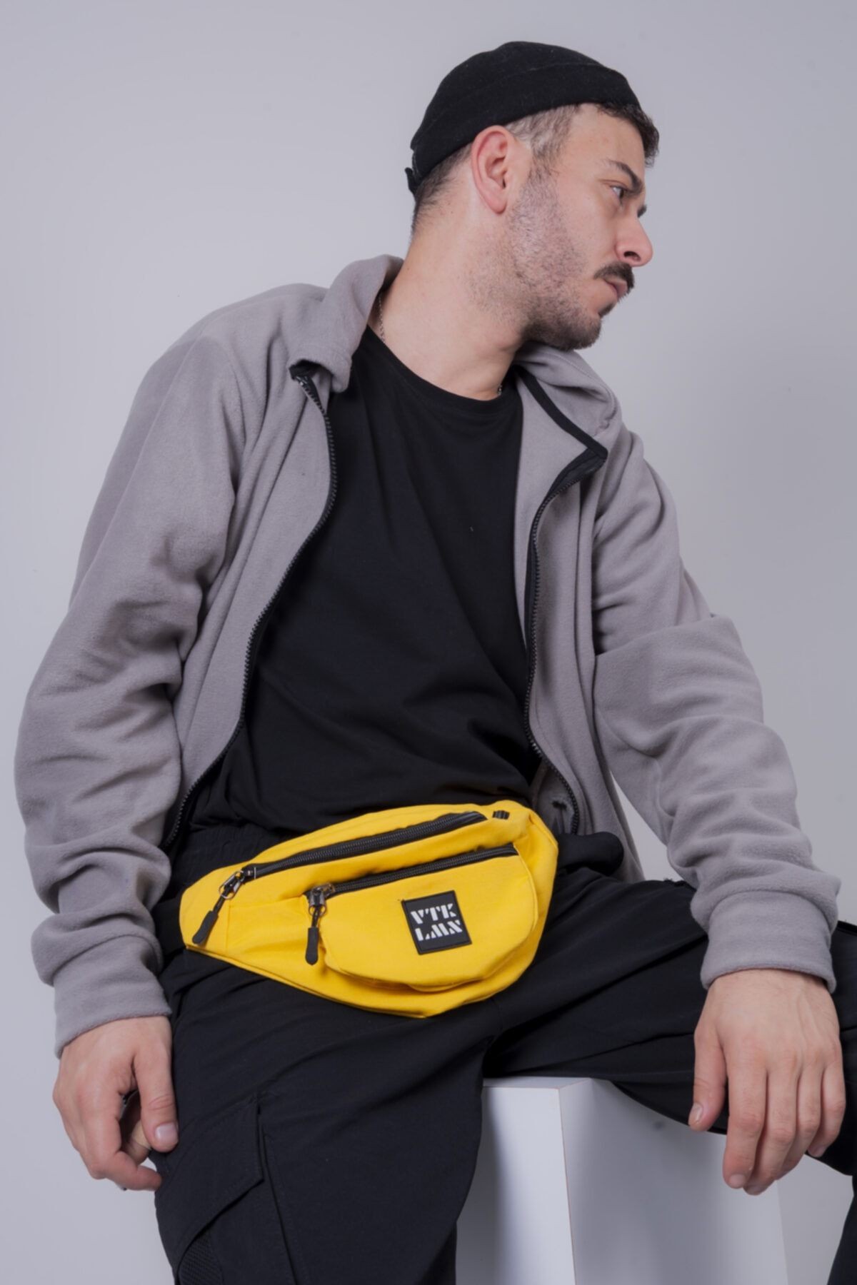 Unisex Omuz ve Bel Çantası - Sarı