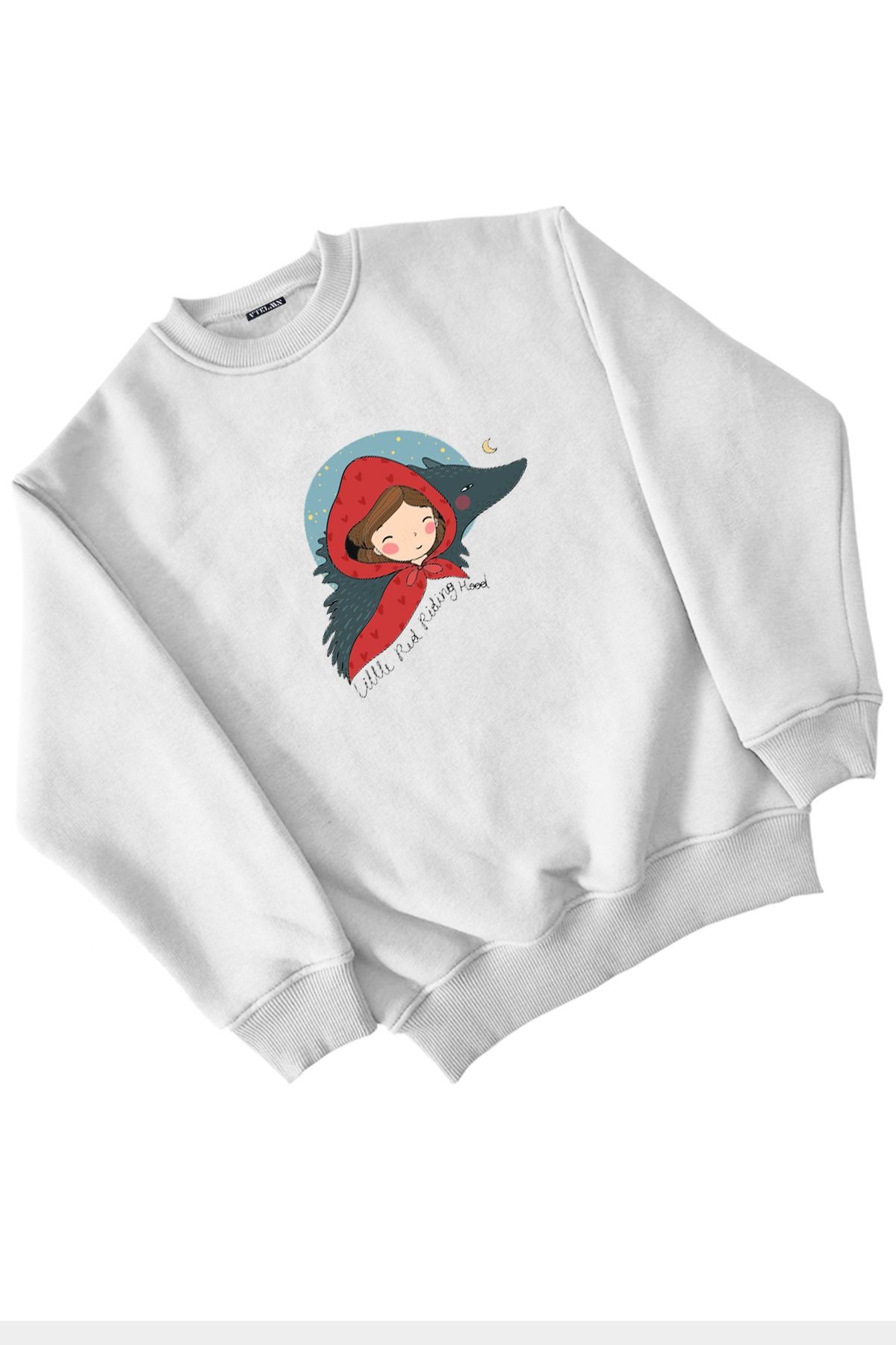 Red Riding Hood Baskılı Kız Erkek Çocuk Sweatshirt