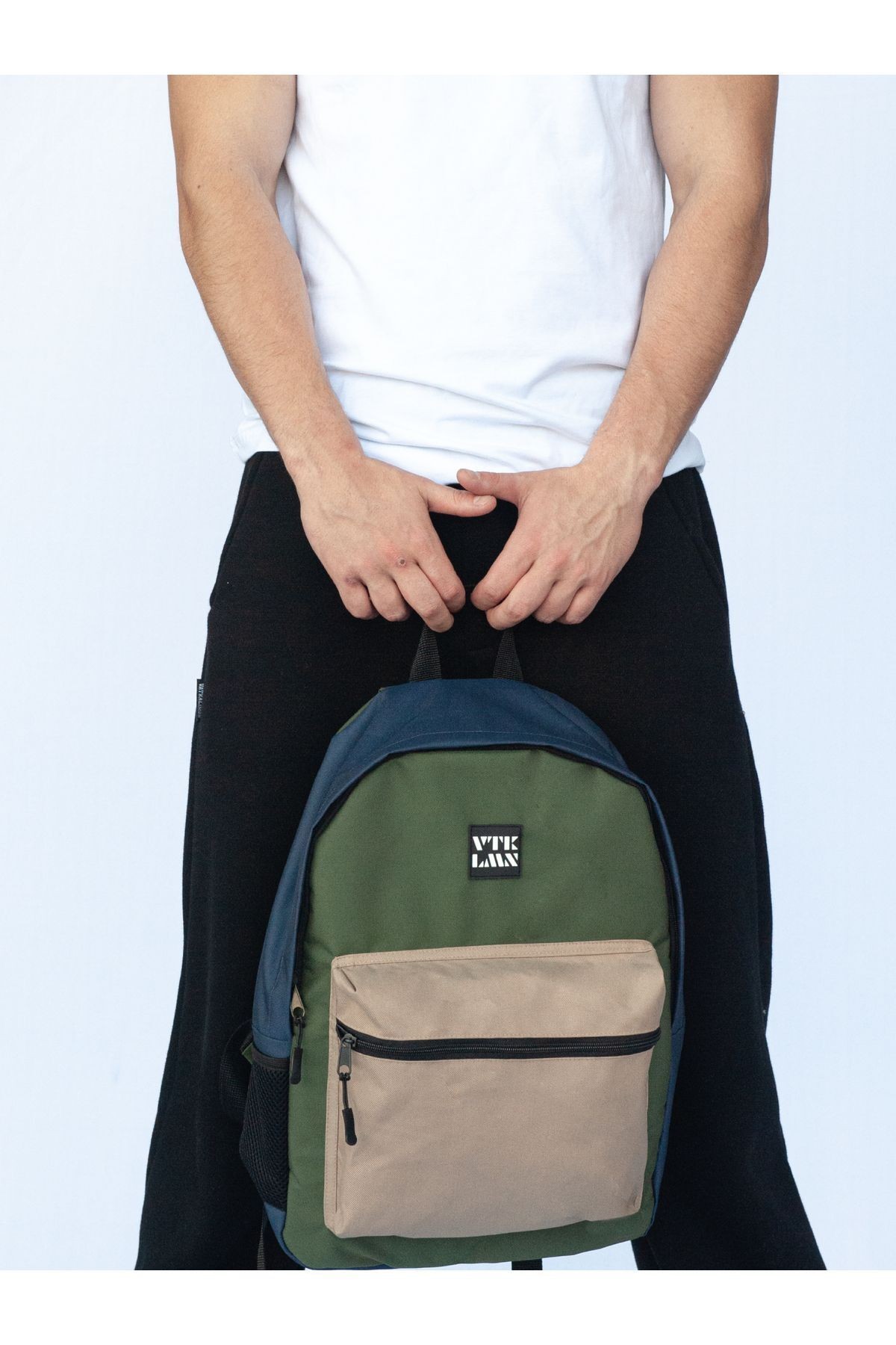 Unisex Okul ve Sırt Çantası - Kahve-Haki-Lacivert