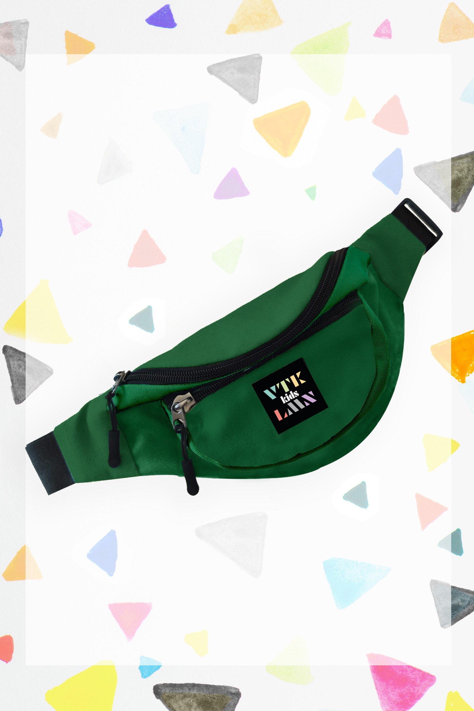 Colorful Shoulder and Waist Kid Bag - Koyu Yeşil