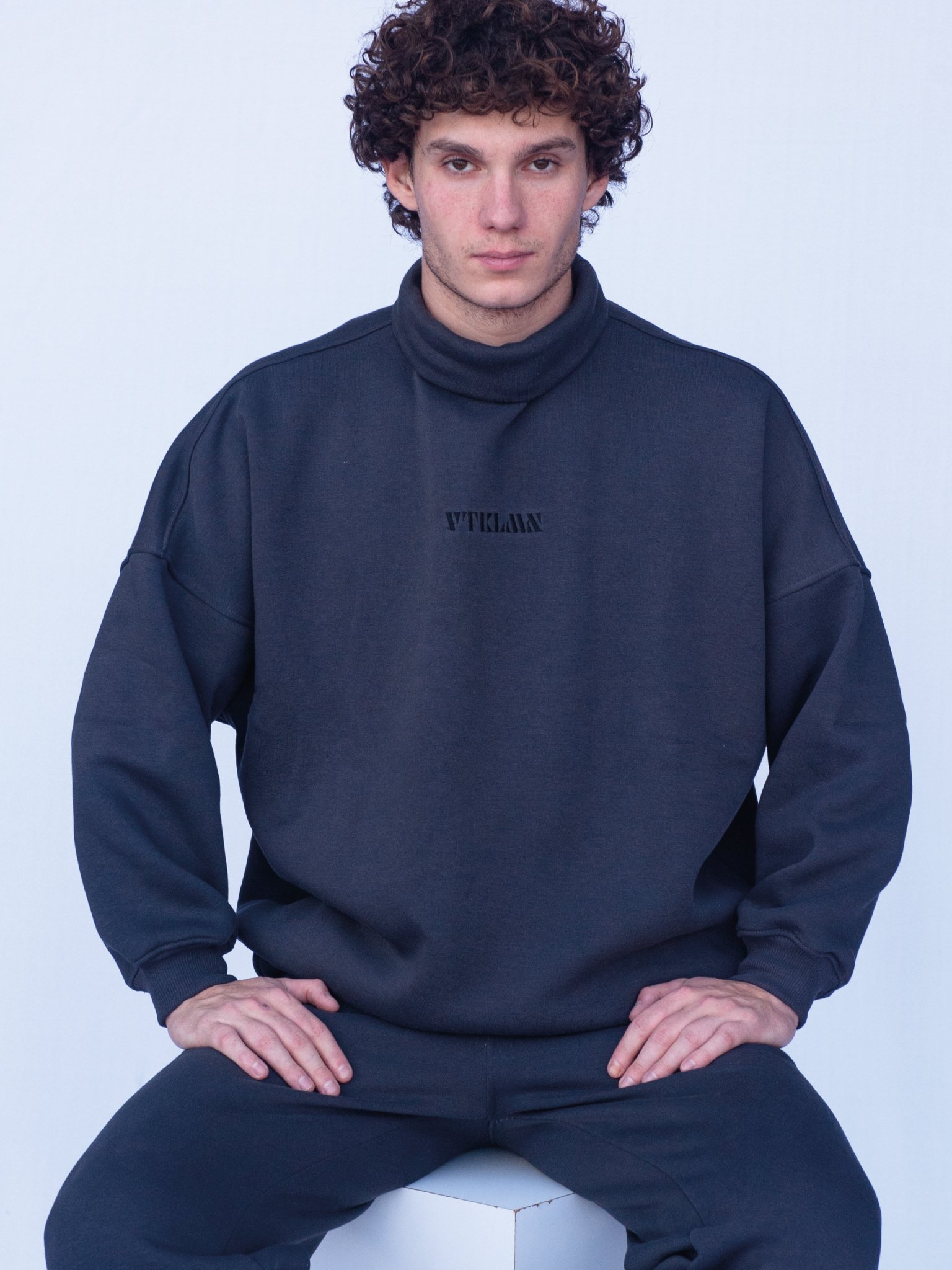 Sweatshirt - Turtleneck Anthracite