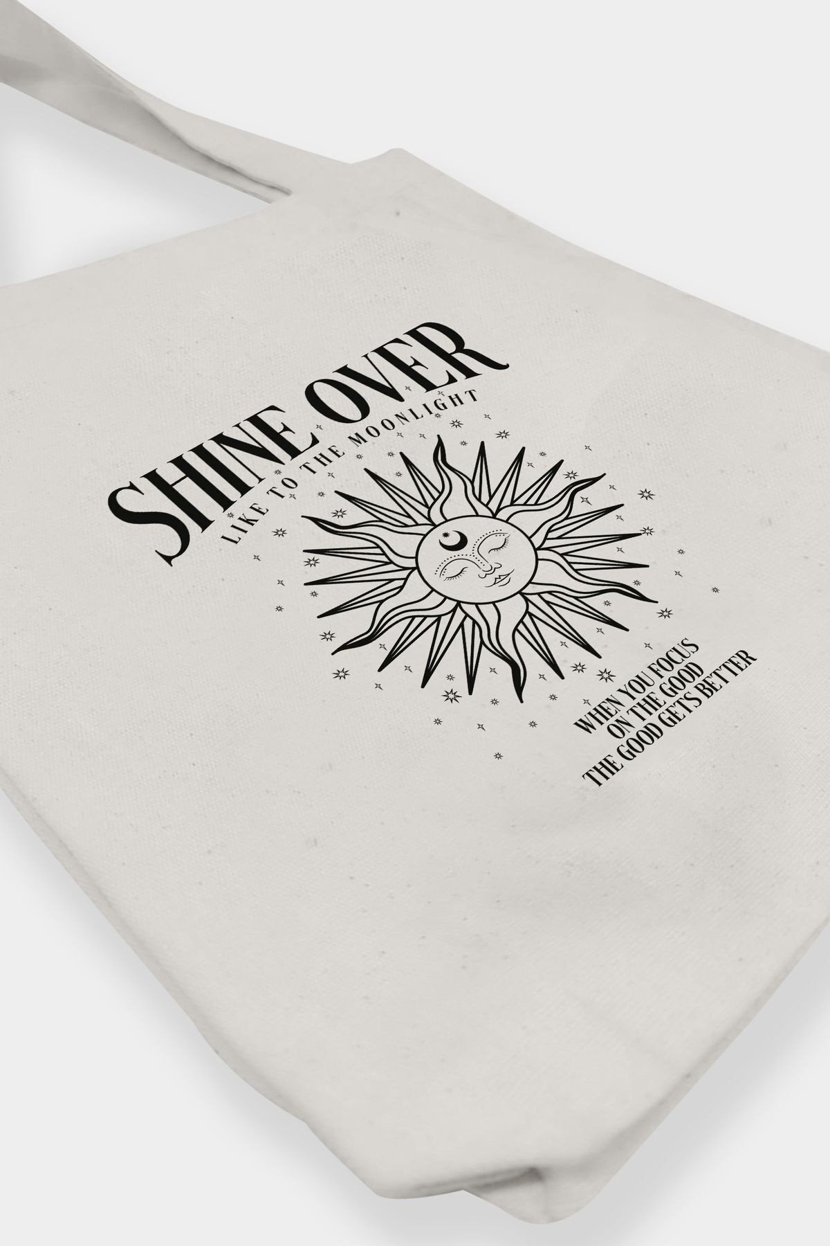 Bezji Shine Over Baskılı Kanvas Bez Çanta Tote Bag