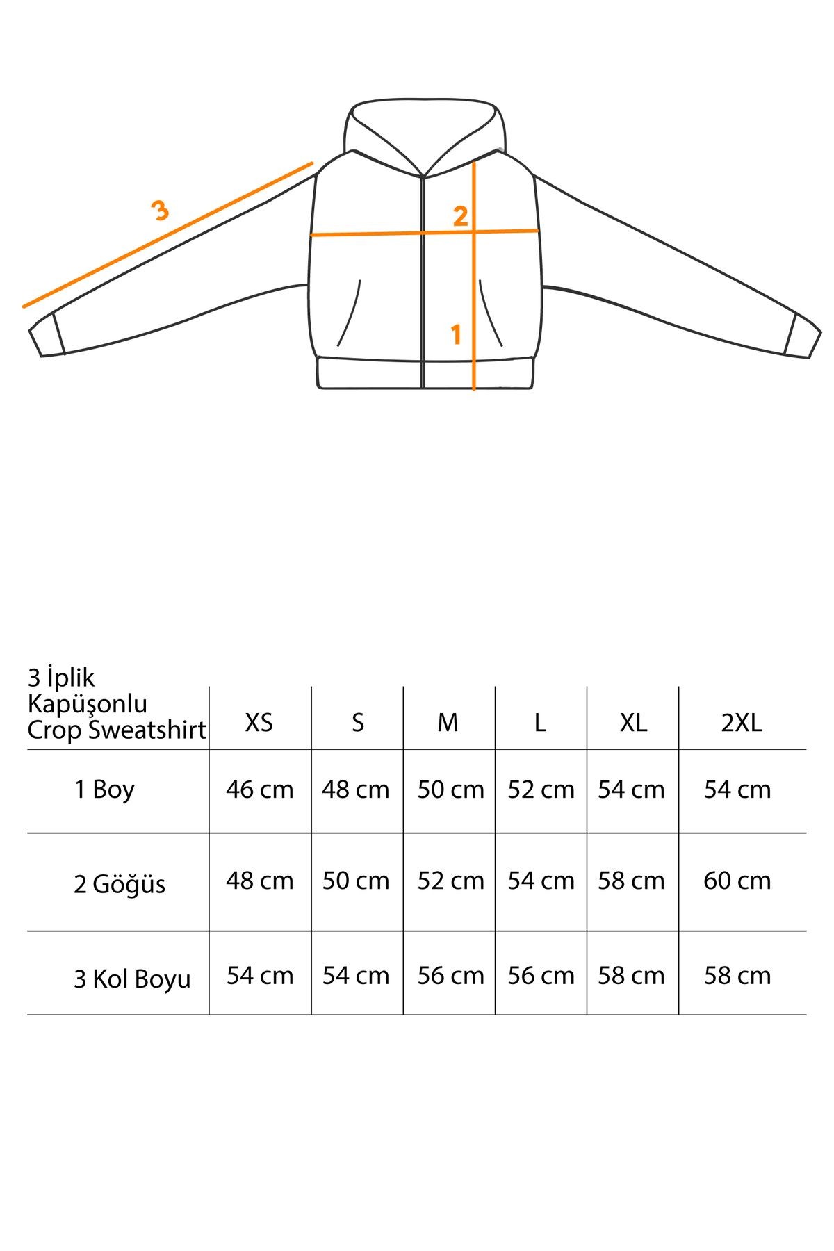 Fermuarlı Kapüşonlu Crop Kalın İçi Polarlı Örme Sweatshirt